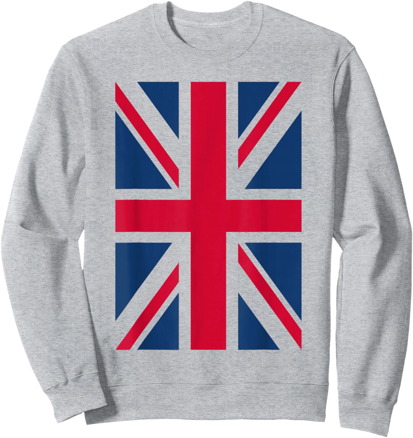 UK T Shirt Women Men | Cool Vertical British Union Jack Flag Sweatshirt - Sweatshirt | Ash