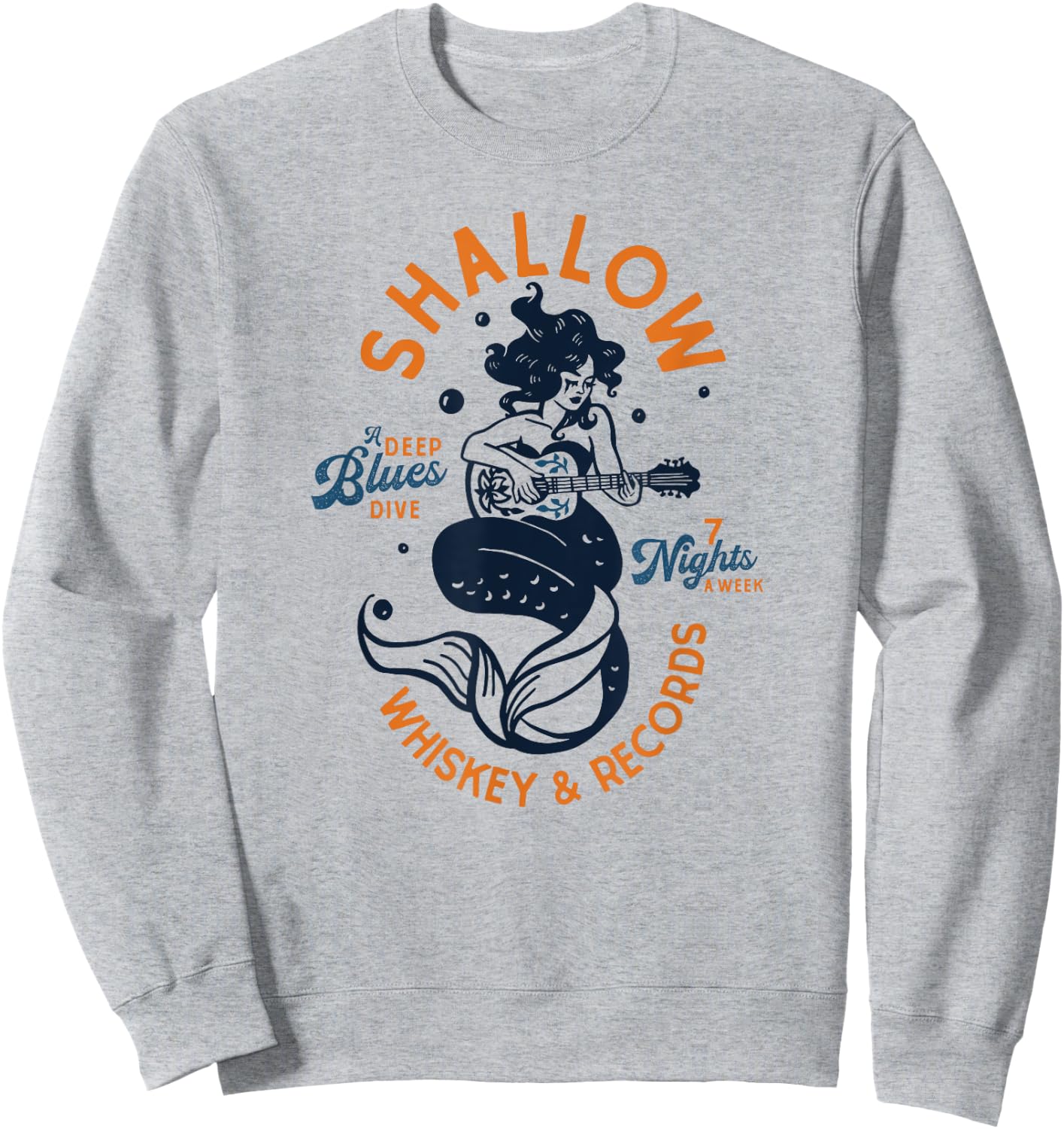 Shallow Whiskey & Records: A Deep Blues Dive. Pinup Mermaid Sweatshirt - Sweatshirt | Ash