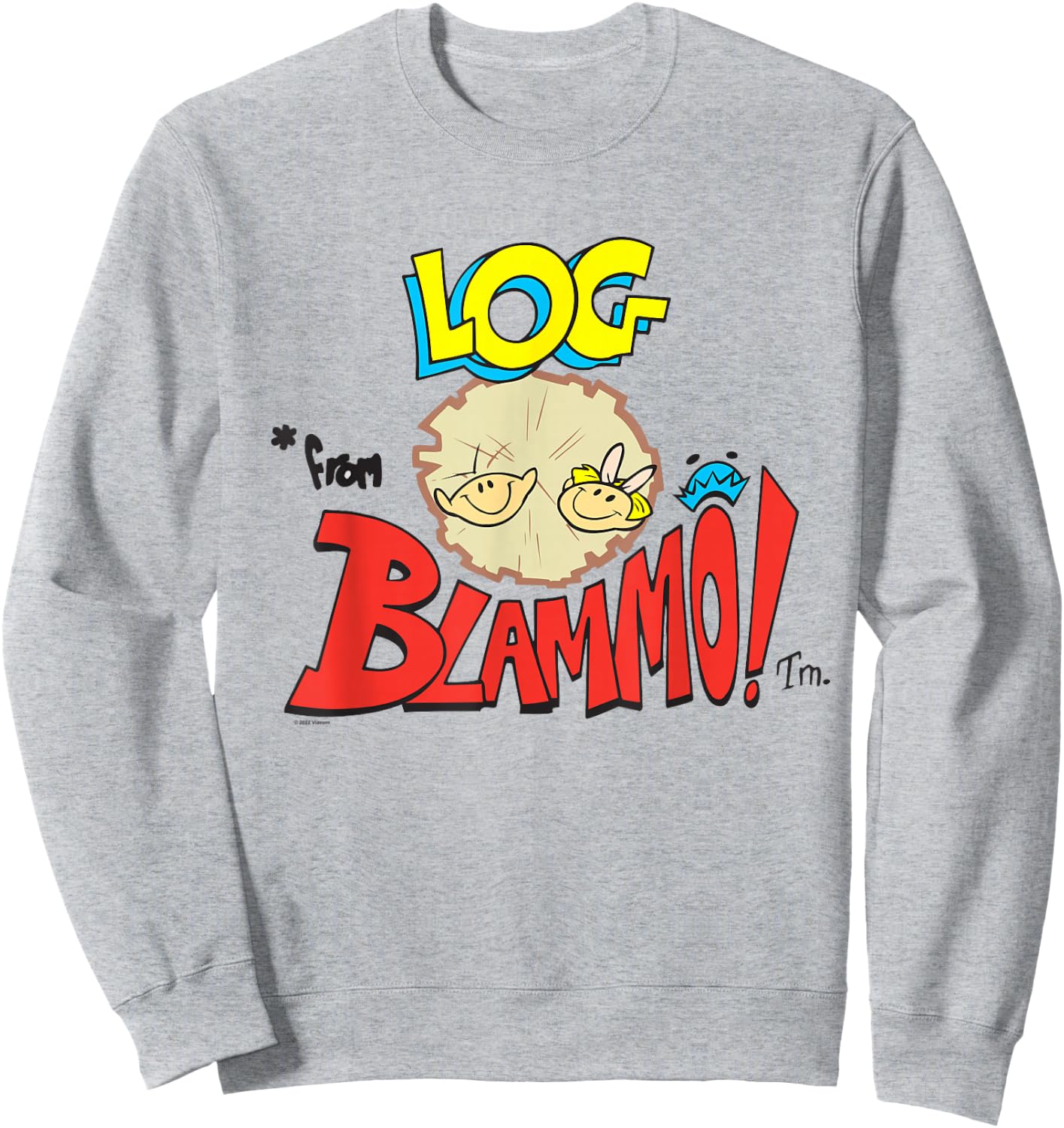 Ren & Stimpy Log From Blamo Sweatshirt - Sweatshirt | Ash