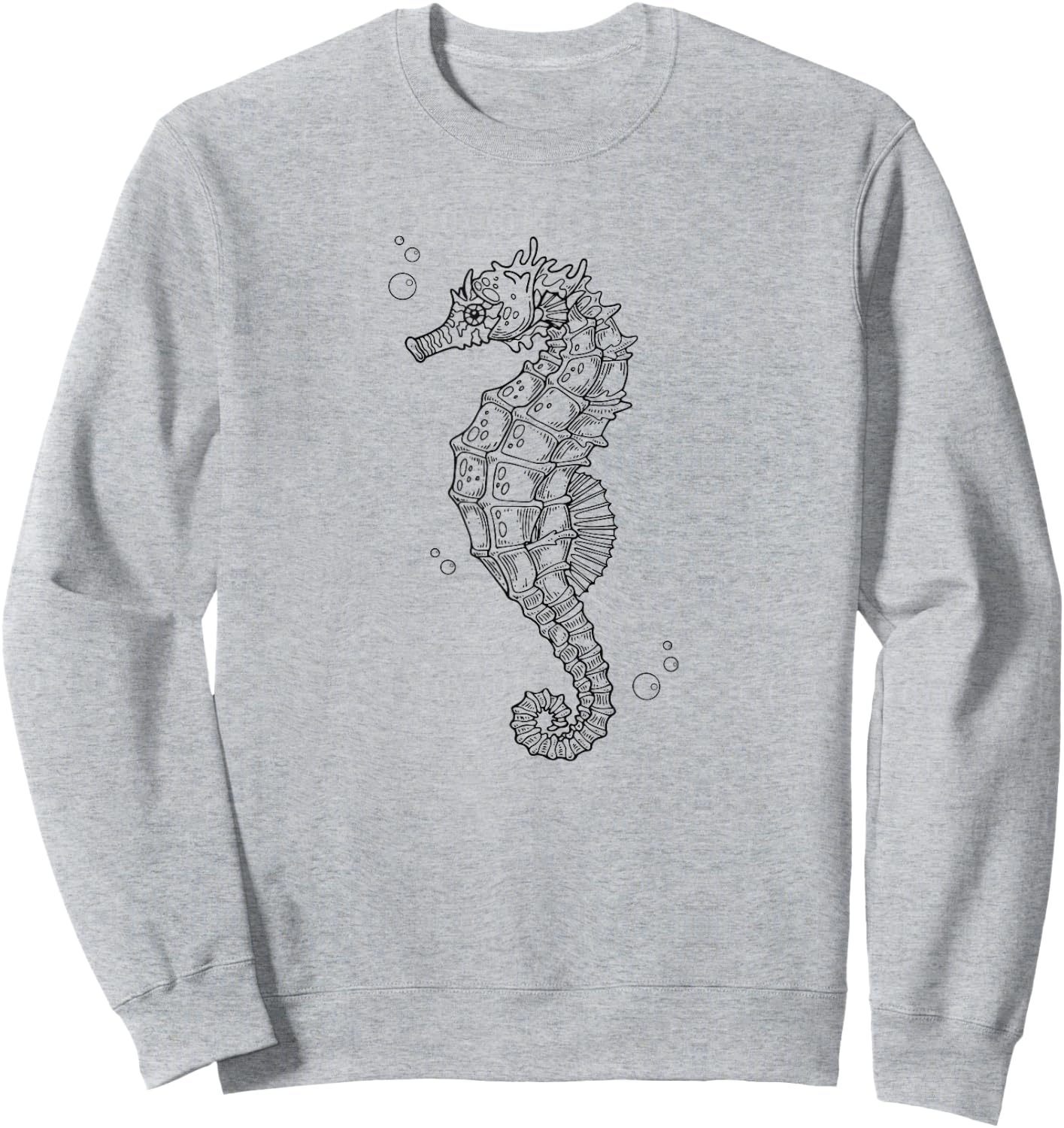 Retro Vintage Art Seahorse Lover Sweatshirt - Sweatshirt | Ash