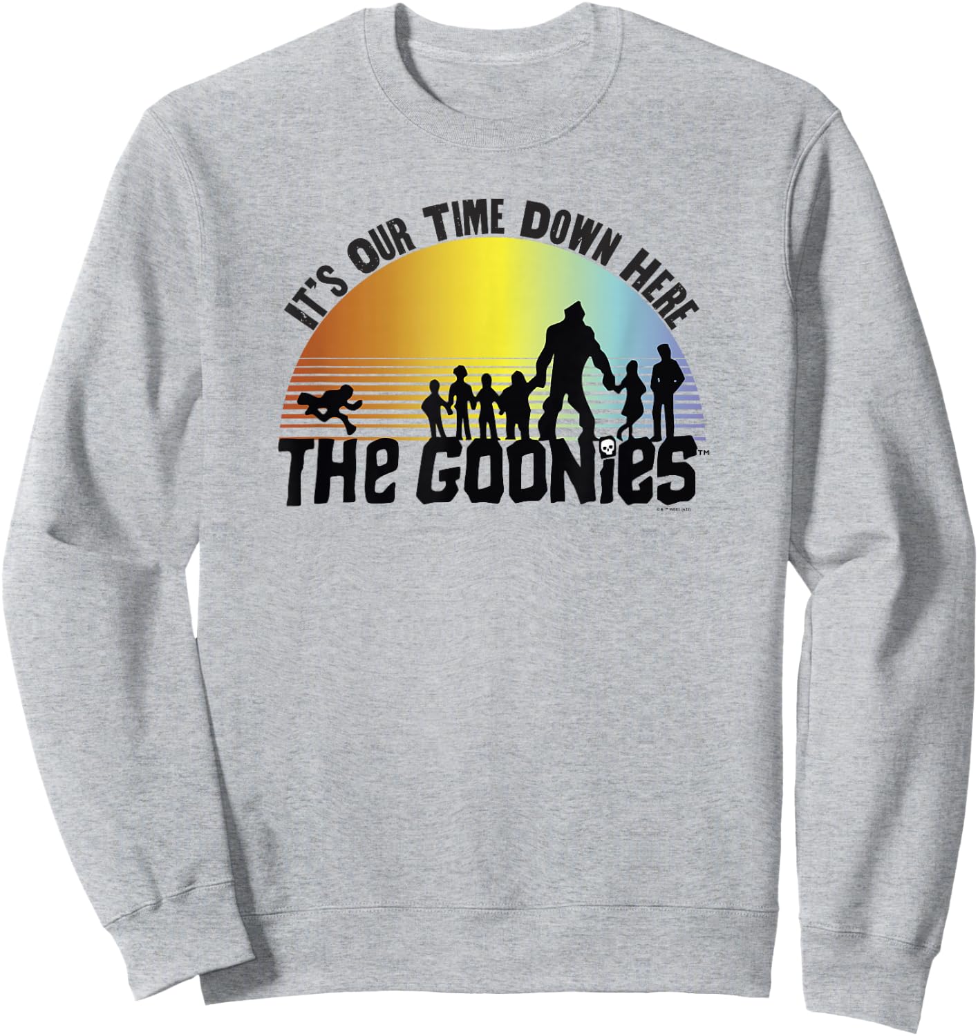 The Goonies It's Our Time Down Here Rainbow Silhouette Sweatshirt - Sweatshirt | Ash