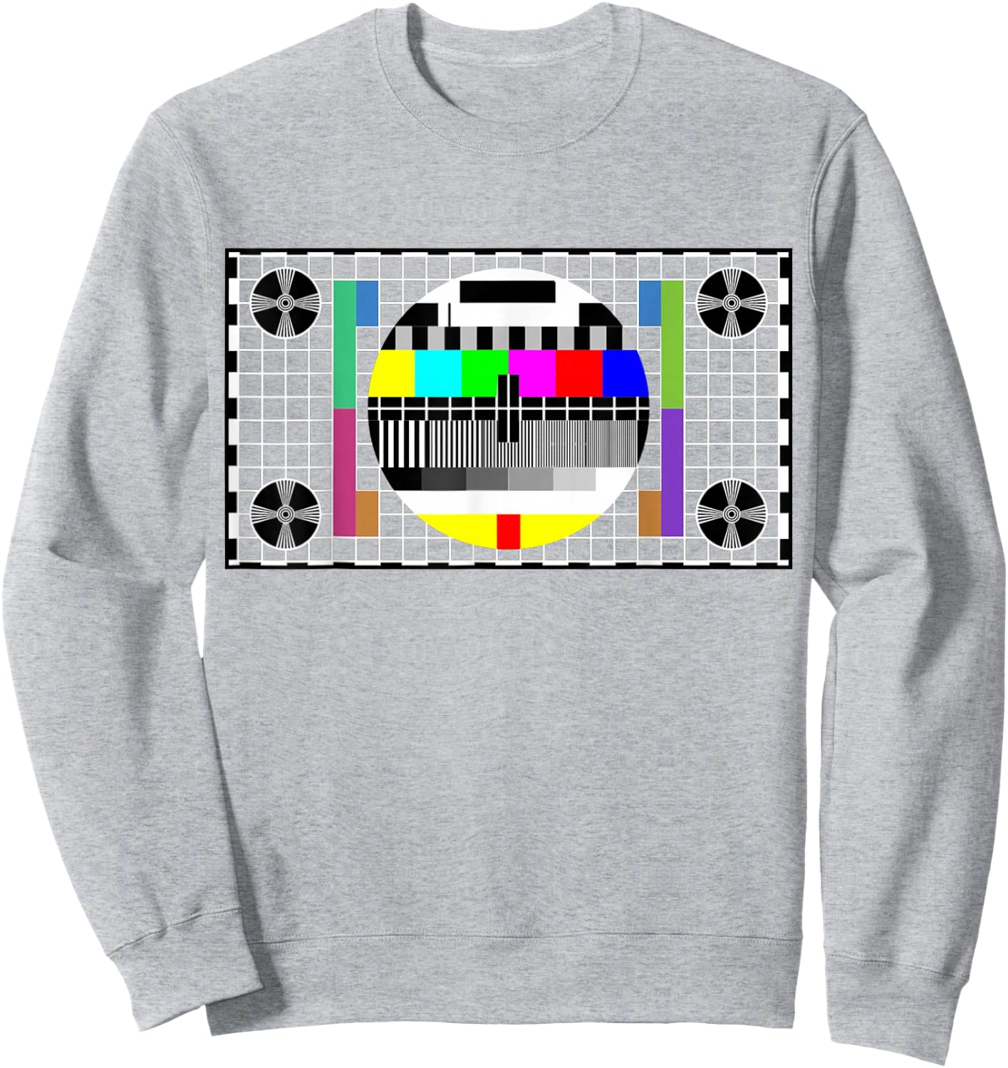 Funny TV Test Pattern in Color Sheldon Nerdy Geek Gift Sweatshirt - Sweatshirt | Ash
