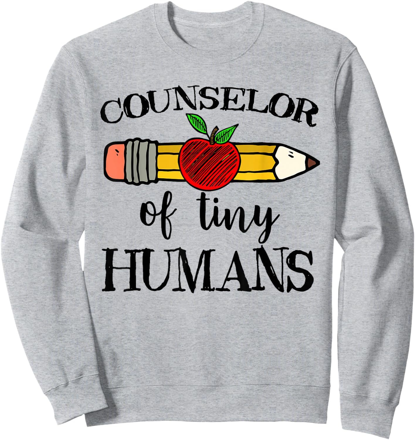 School Counselor of Tiny Humans Back To School Guidance Team Sweatshirt - Sweatshirt | Ash