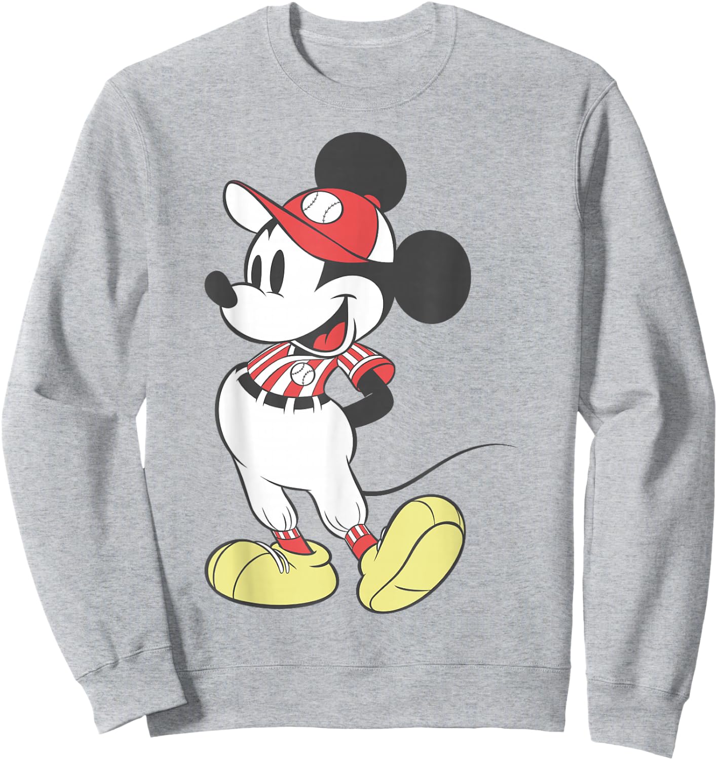 Disney Mickey Mouse Baseball Outfit Sweatshirt - Sweatshirt | Ash