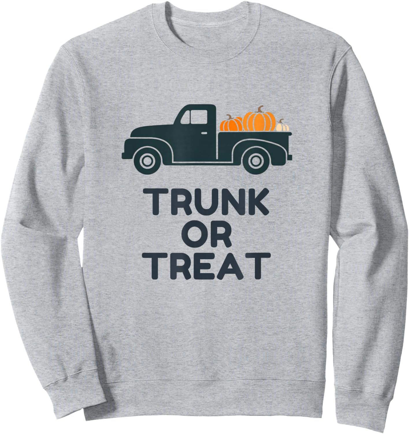Trunk or Treat Vintage Truck picking up Pumpkins Sweatshirt - Sweatshirt | Ash