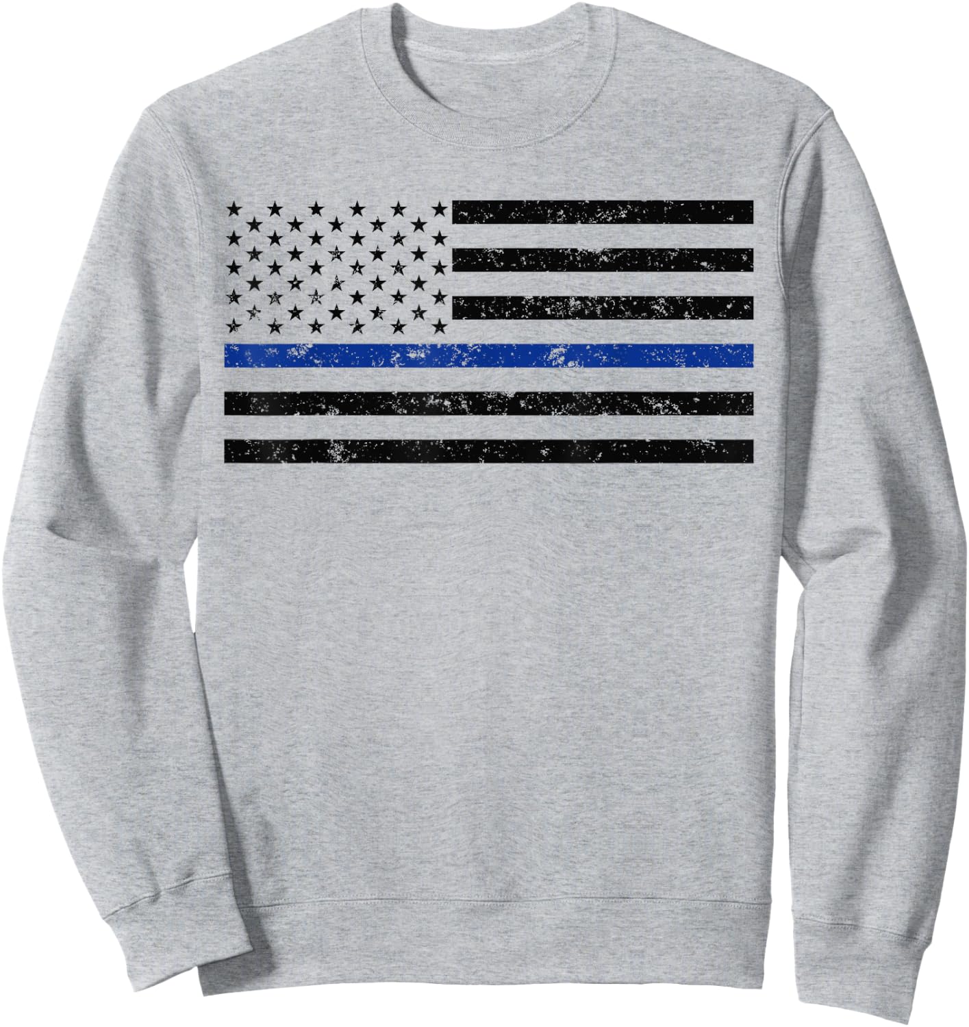 Thin Blue Line American Police Support Thin Blue Line Flag Girls Kids Men Sweatshirt - Sweatshirt | Ash