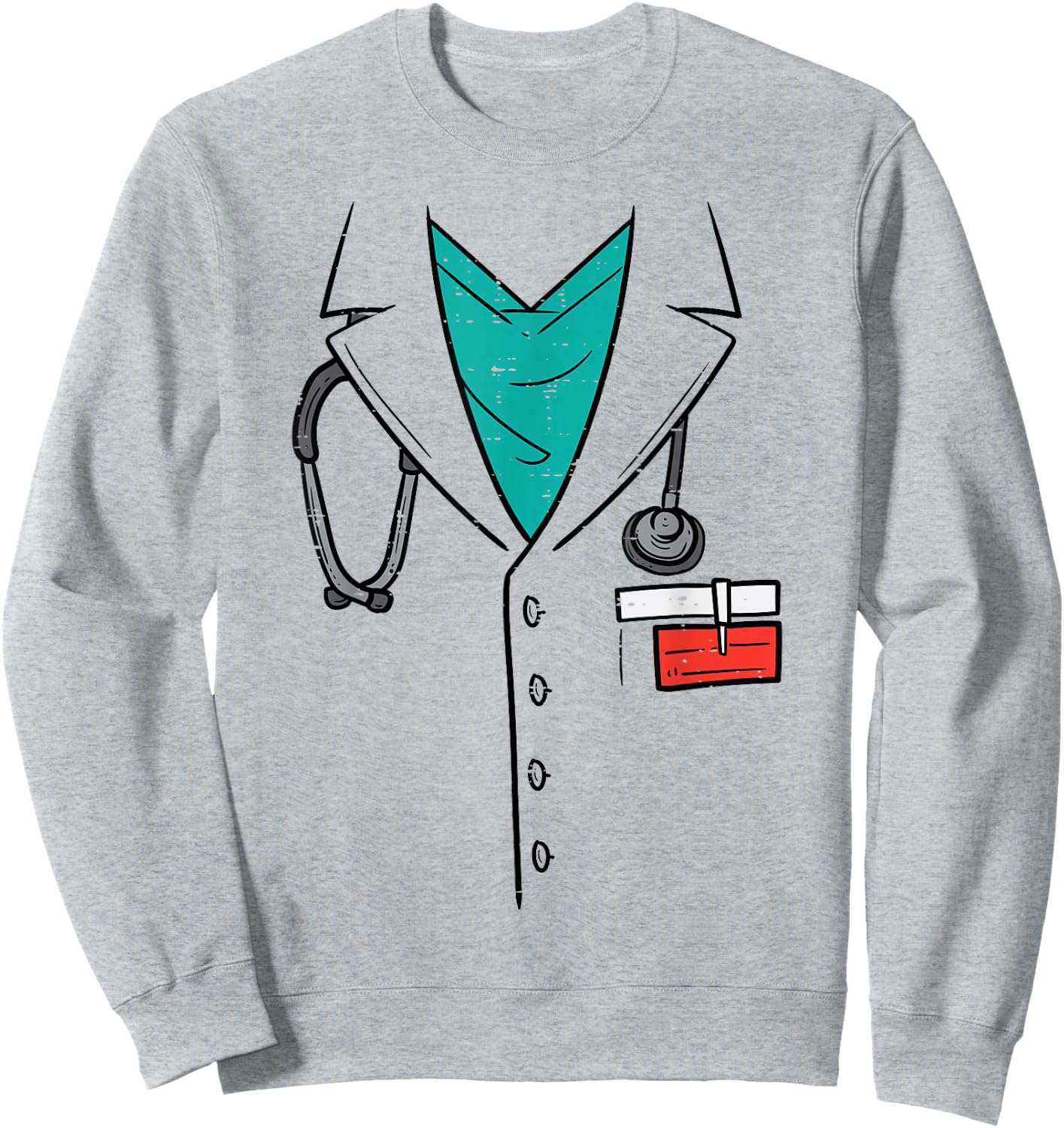 Doctor Physician Costume Funny Halloween Men Boys Kids Sweatshirt - Sweatshirt | Ash