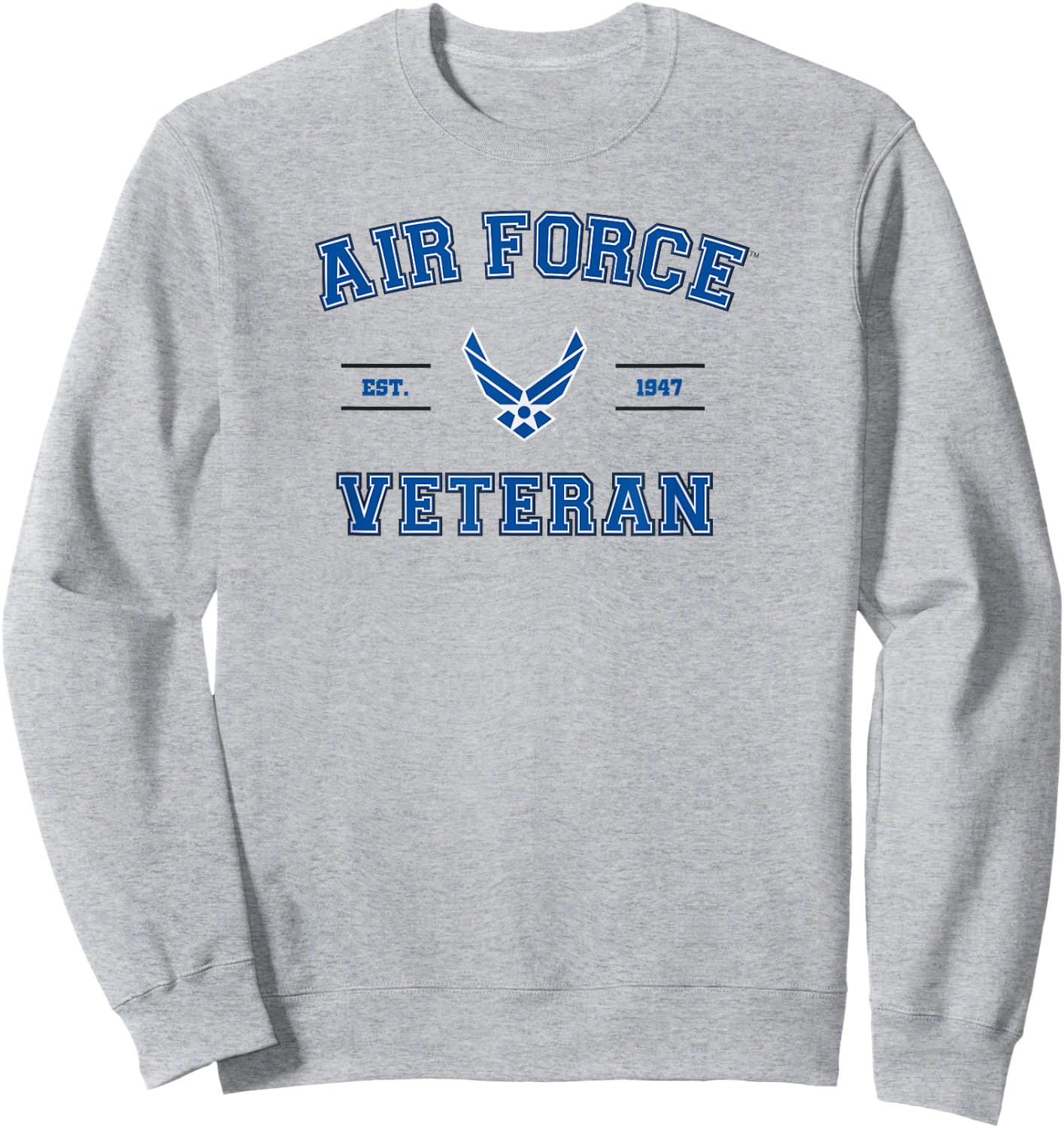 US AIR Force Veteran with Logo Sweatshirt - Sweatshirt | Ash