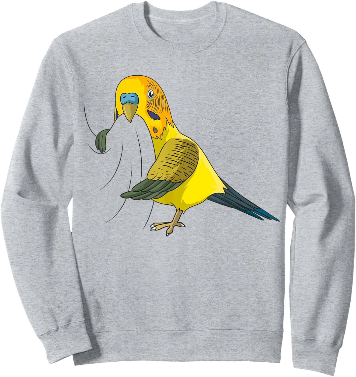 Budgie Lovers Parakeet Welli Sweatshirt - Sweatshirt | Ash