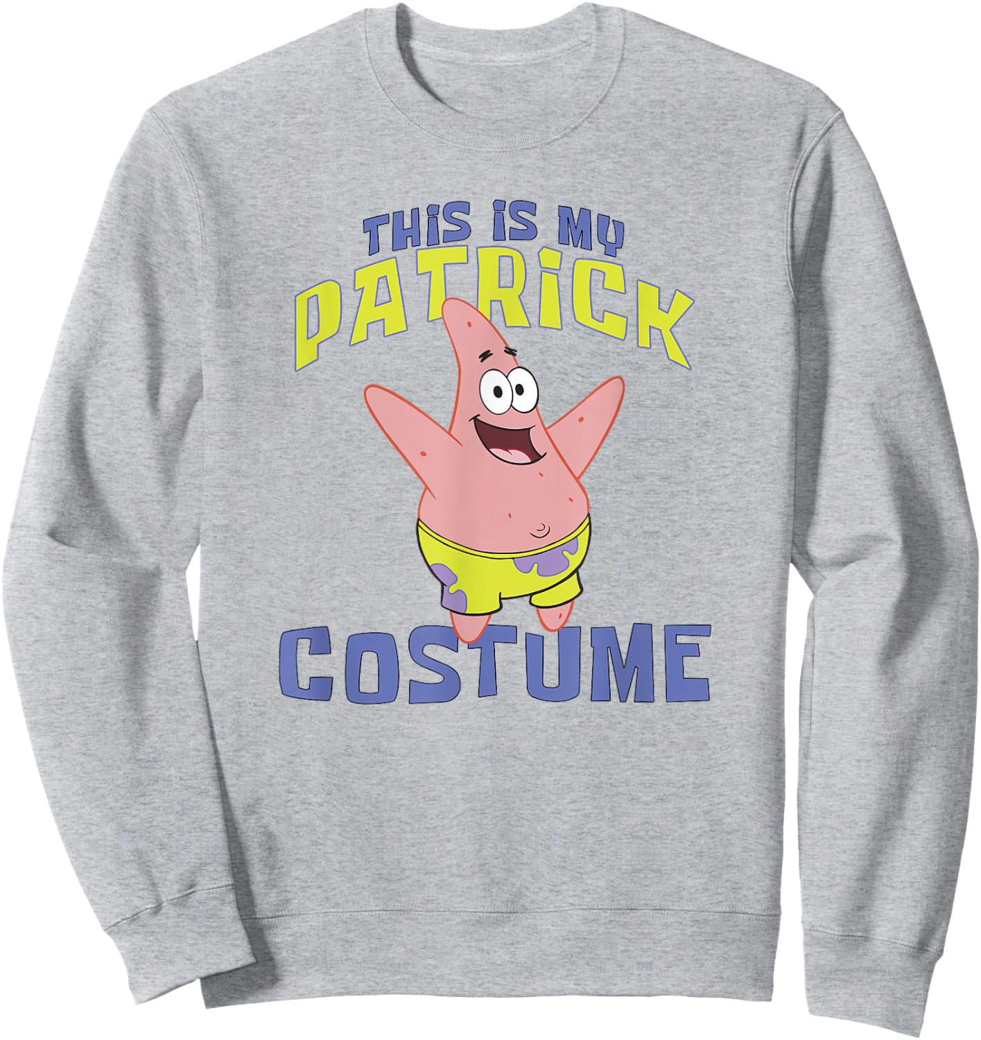 SpongeBob SquarePants Halloween This Is My Patrick Costume Sweatshirt - Sweatshirt | Ash