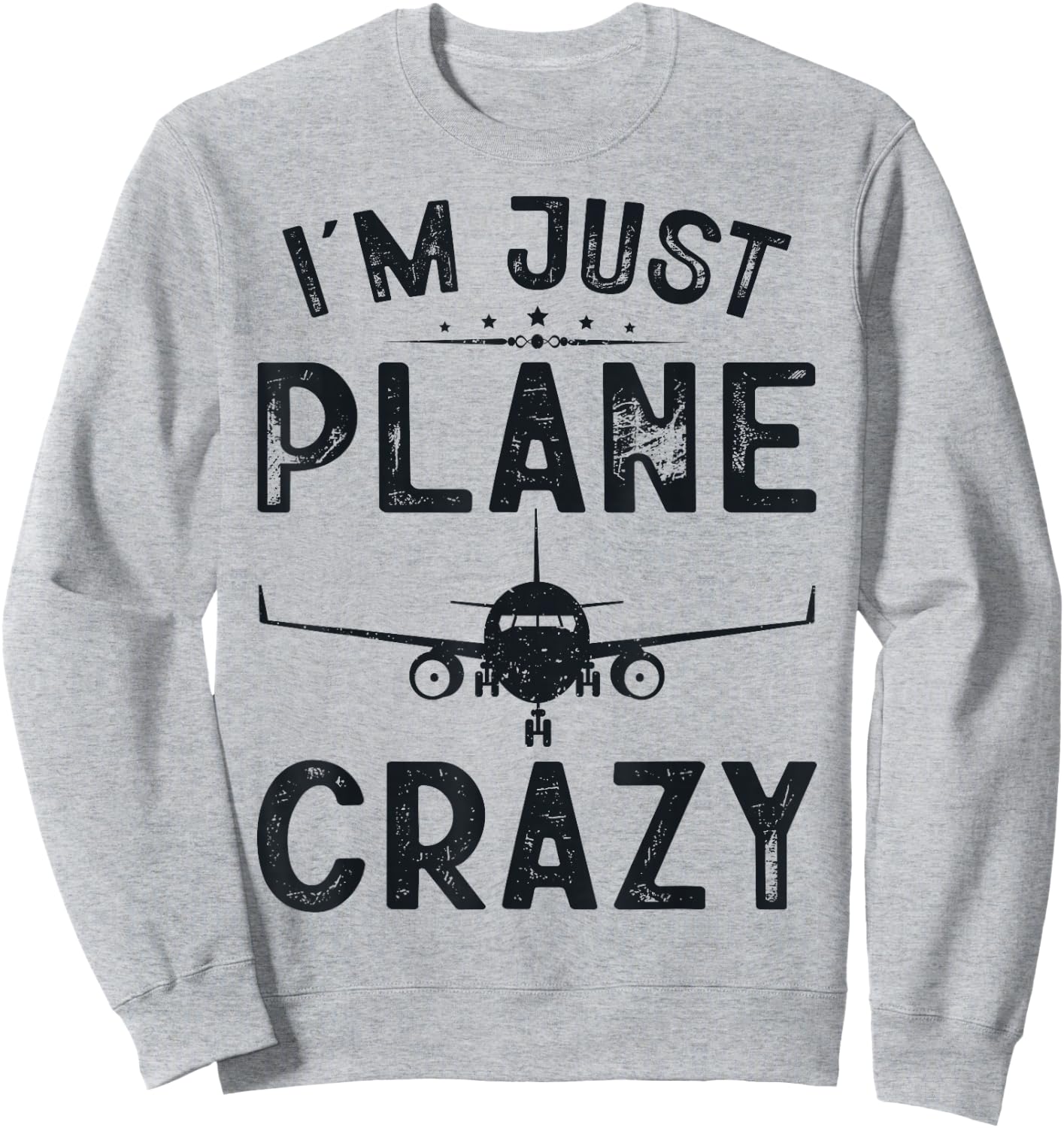 I'm Just Plane Crazy Fly Airplanes Lover Kids Boys Aviation Sweatshirt - Sweatshirt | Ash