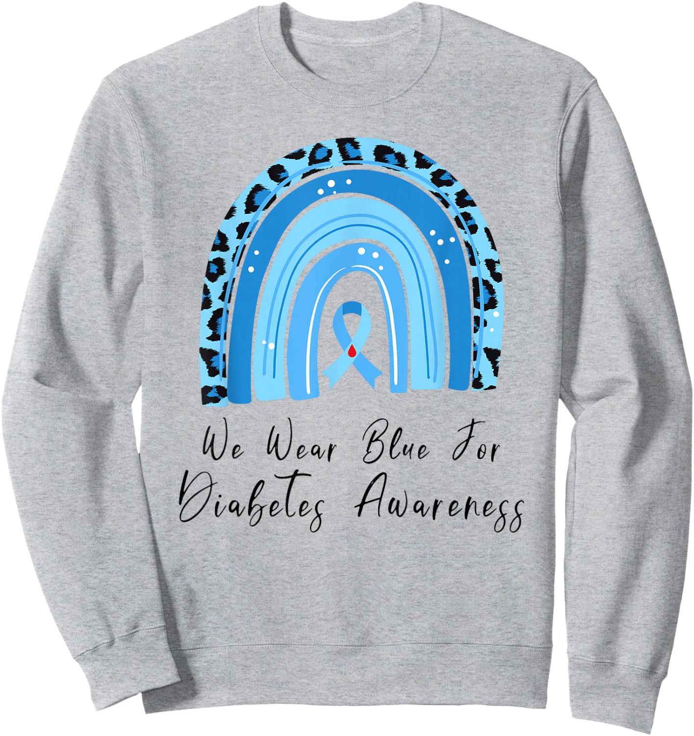 Blue Leopard Print Ribbon Sweatshirt - Sweatshirt | Ash