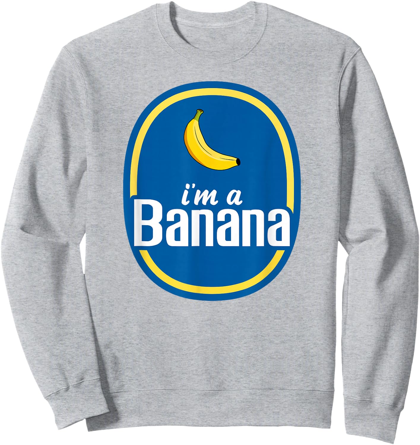 I'm A Banana Costume Halloween Fruit Sticker Yellow Funny Small Sweatshirt - Sweatshirt | Ash