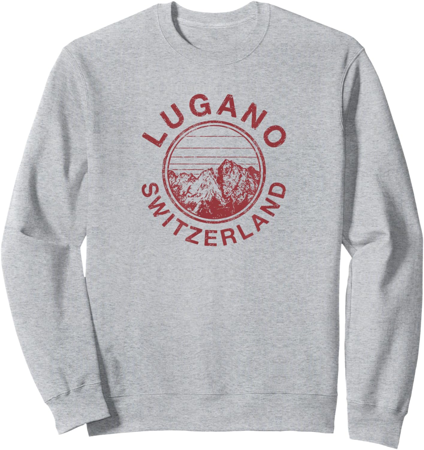 Switzerland Lugano Vintage Ski Retro Sweatshirt - Sweatshirt | Ash
