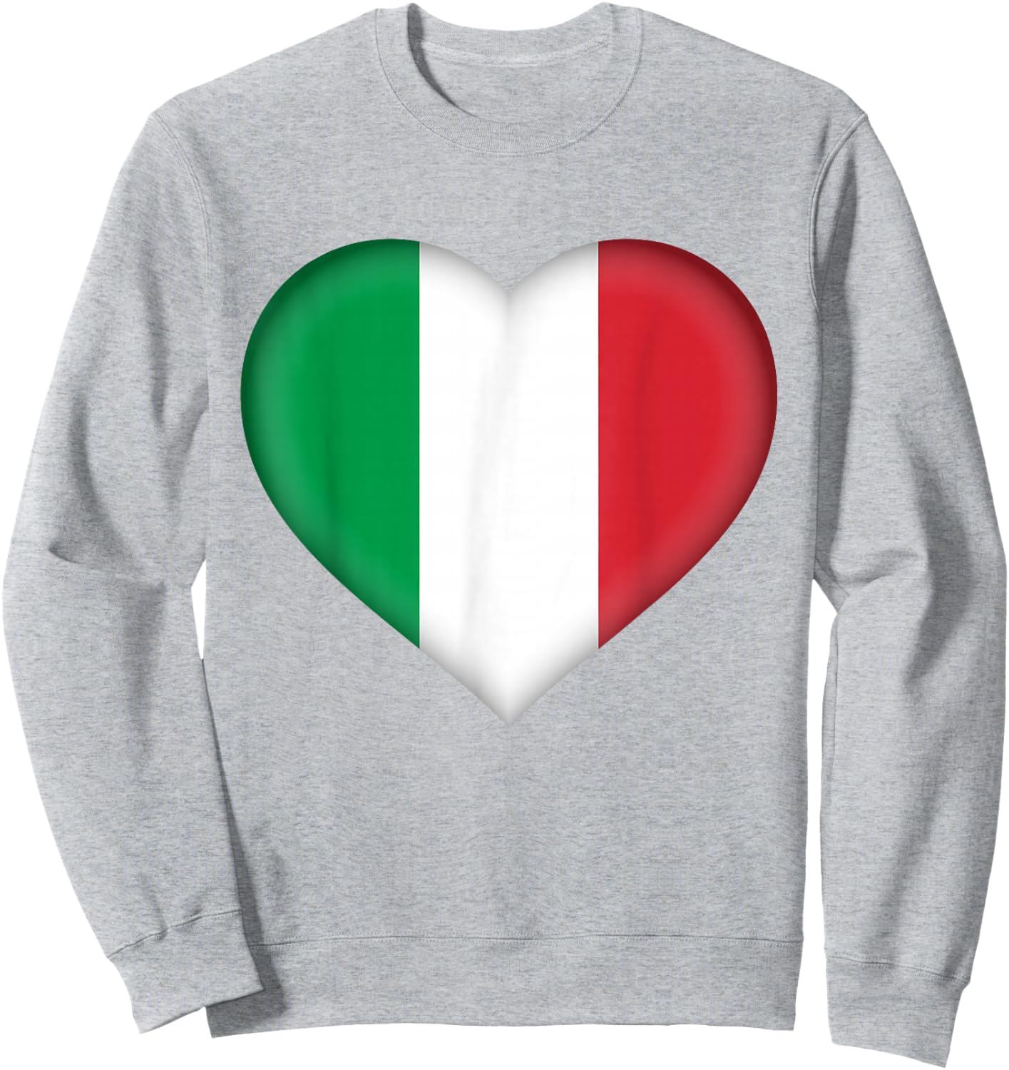 I Love Italy | Italian Flag Heart Outfit Sweatshirt - Sweatshirt | Ash