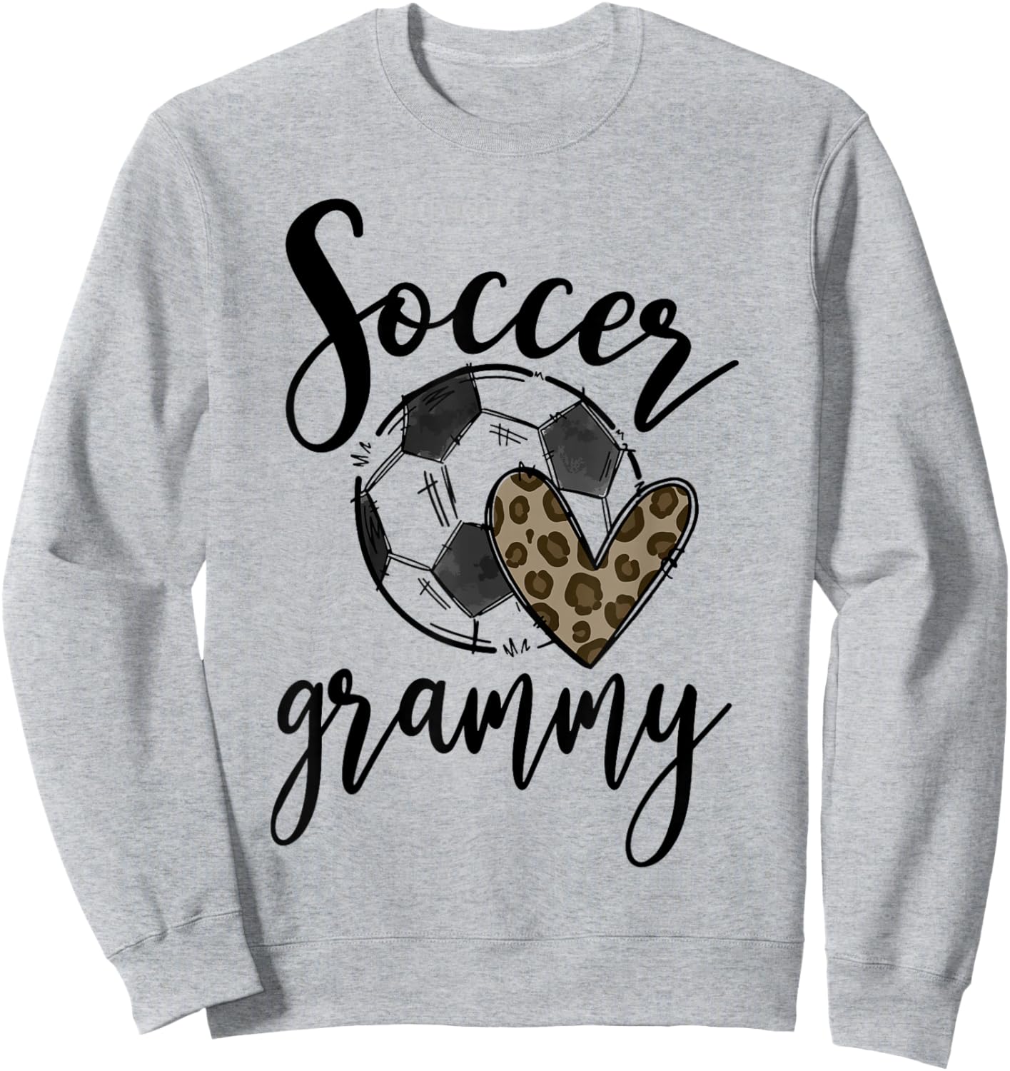 Soccer Grammy Leopard Funny Soccer Sweatshirt - Sweatshirt | Ash