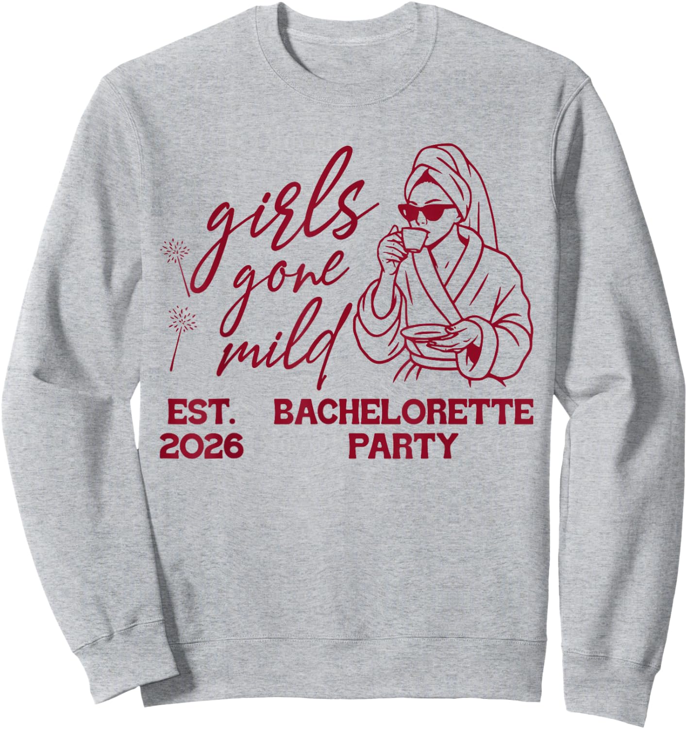 Bride & Bridesmaid Spa Bachelorette Girls Gone A Mild 2026 Sweatshirt - Sweatshirt | Ash