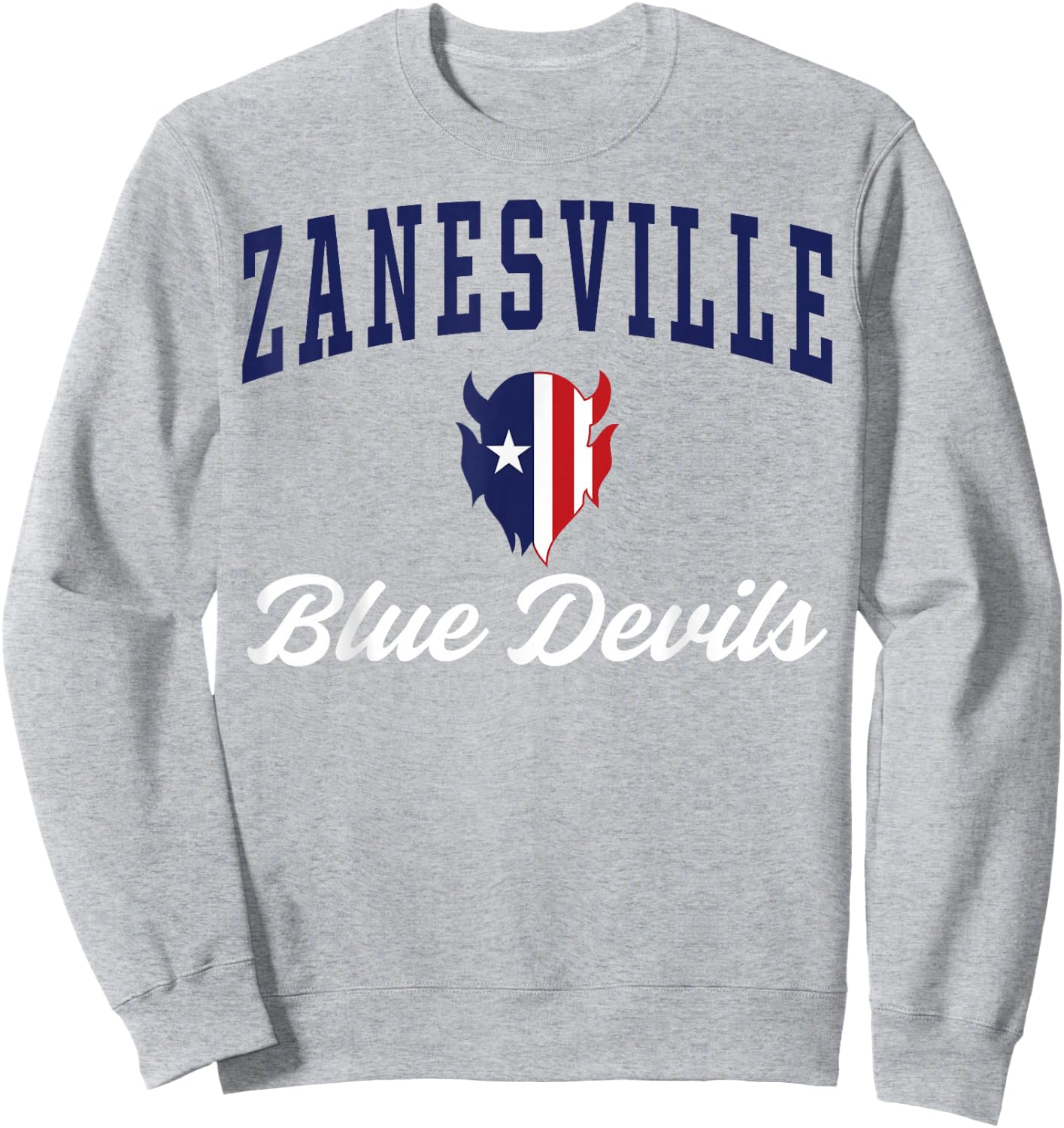 Zanesville High School Blue Devils C3 Sweatshirt - Sweatshirt | Ash