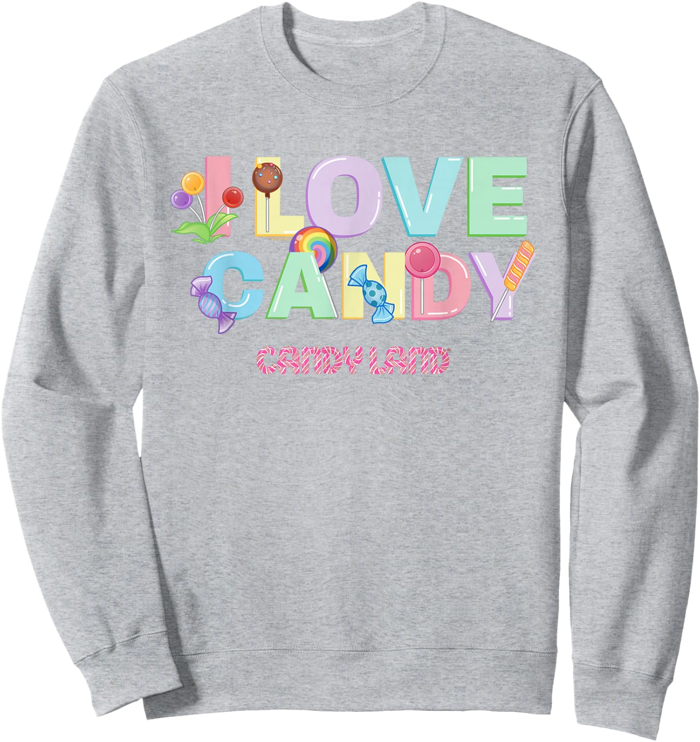 Candy Land I Love Candy Sweatshirt - Sweatshirt | Ash