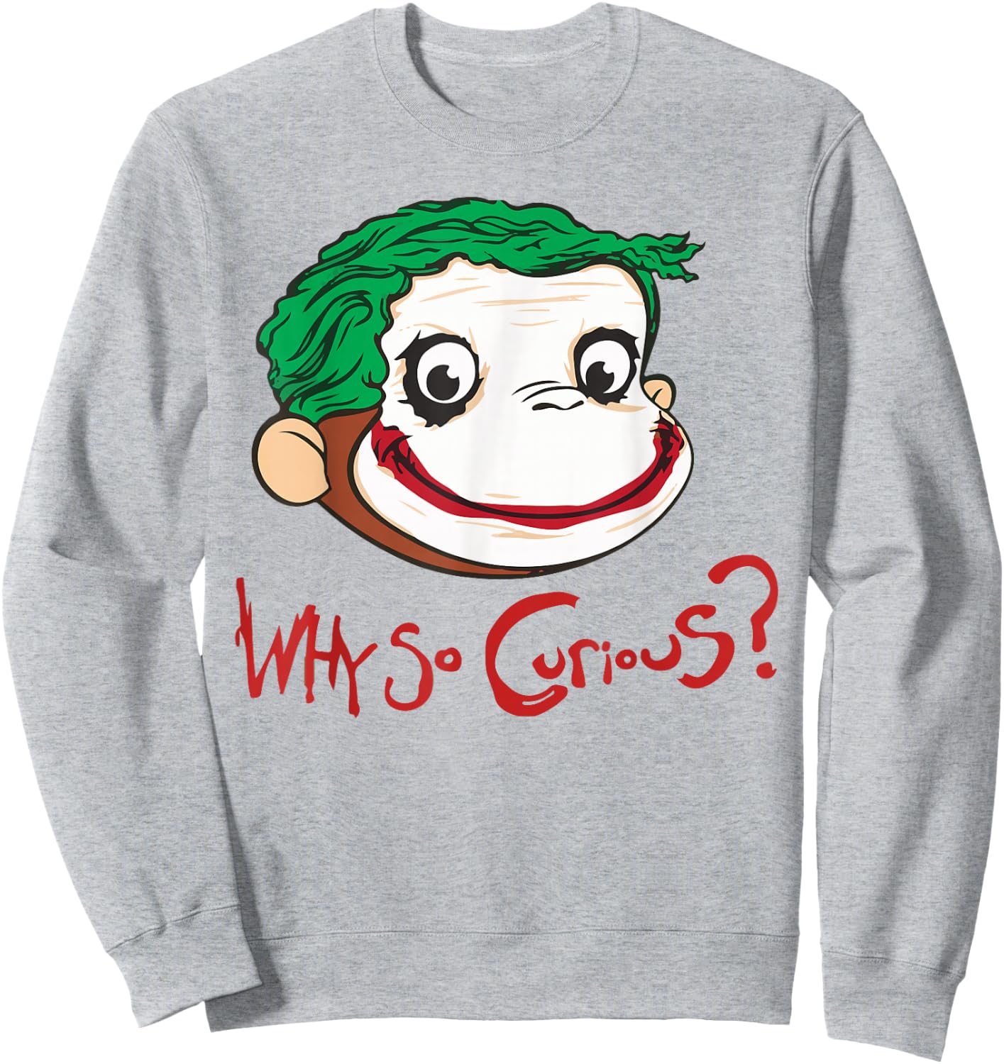 Funny Monkey Face Why So Curious women kids Sweatshirt - Sweatshirt | Ash