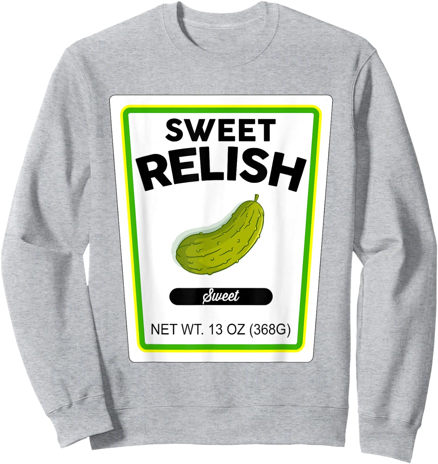 Halloween Matching Costume Sweet Relish Bottle Label Sweatshirt - Sweatshirt | Ash