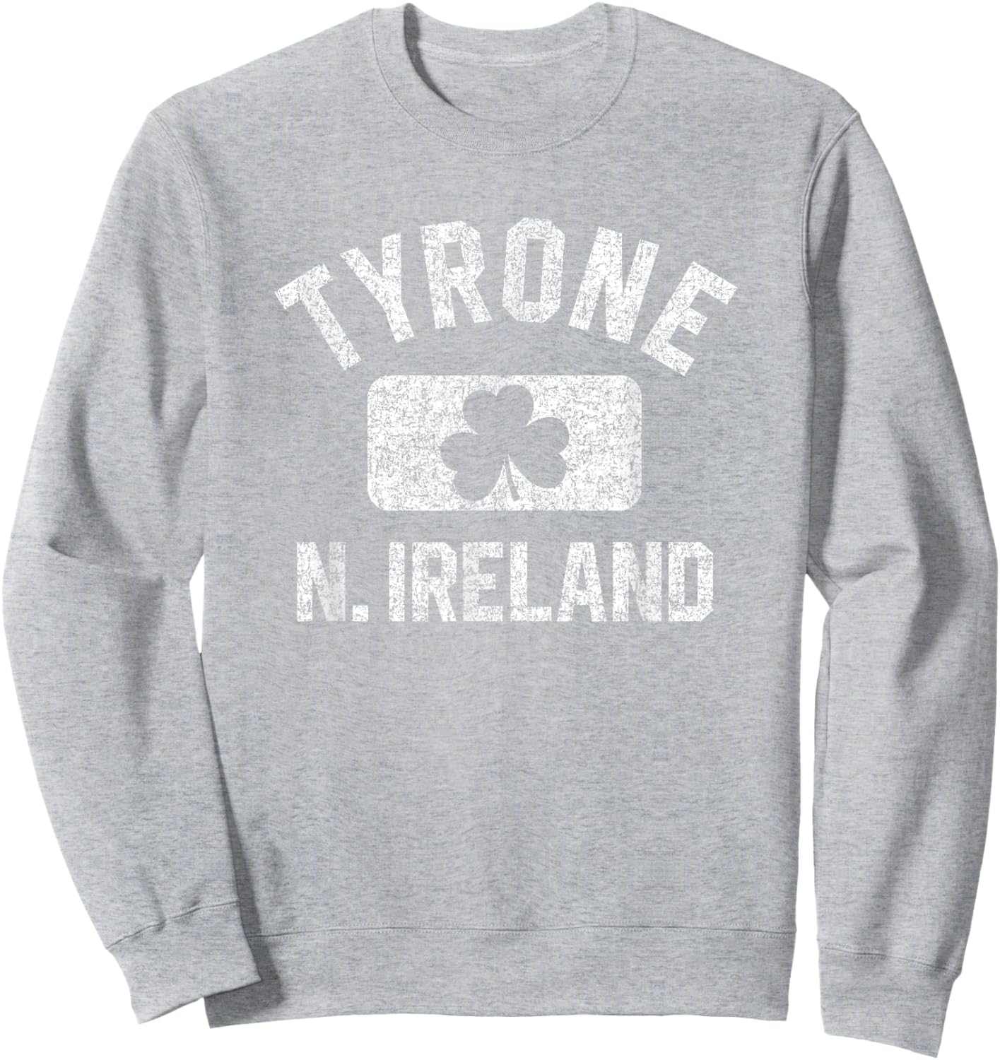 Tyrone N. Ireland Gym Style Green w Distressed White Print Sweatshirt - Sweatshirt | Ash