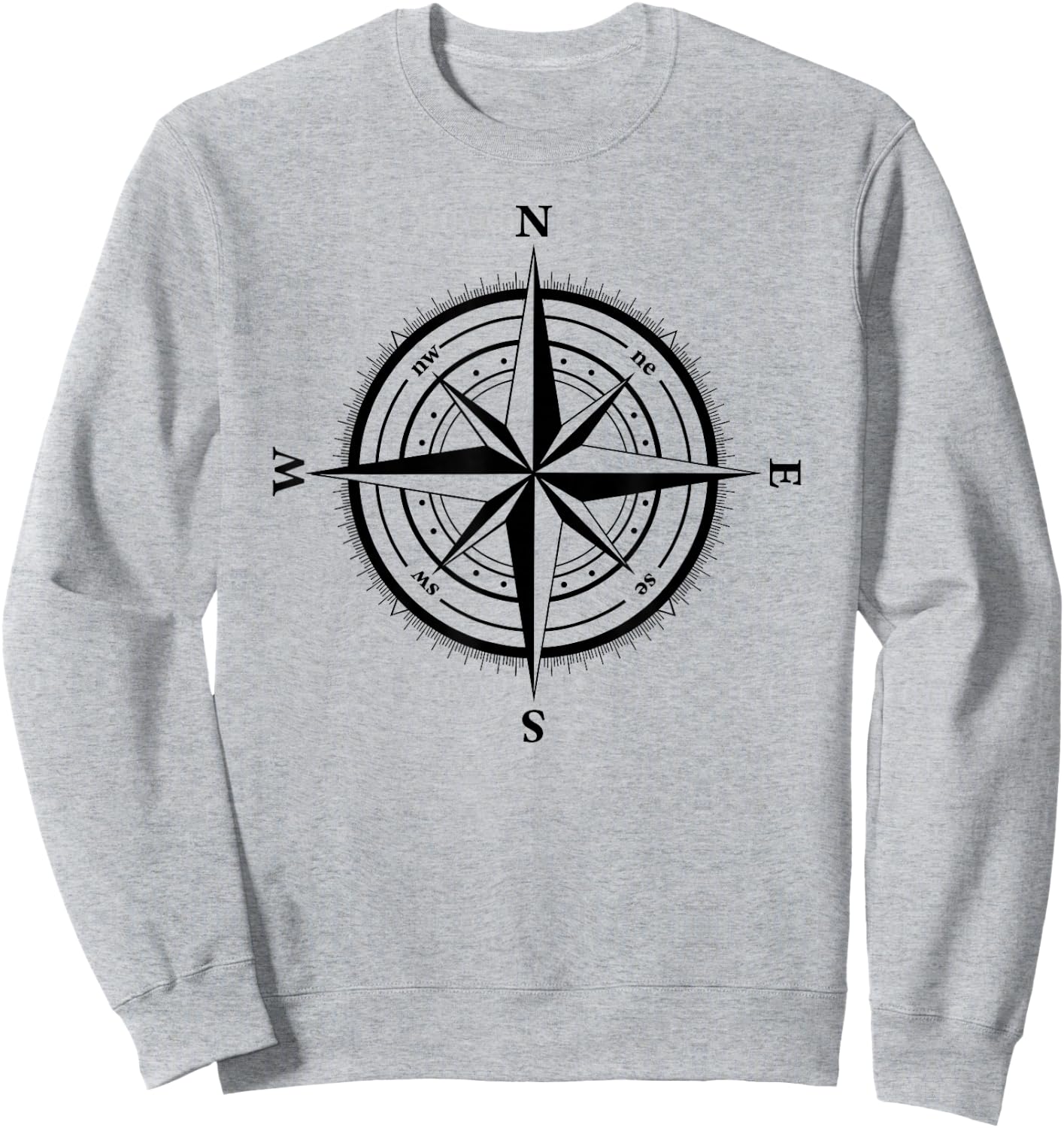 Nautical Compass Sweatshirt - Sweatshirt | Ash