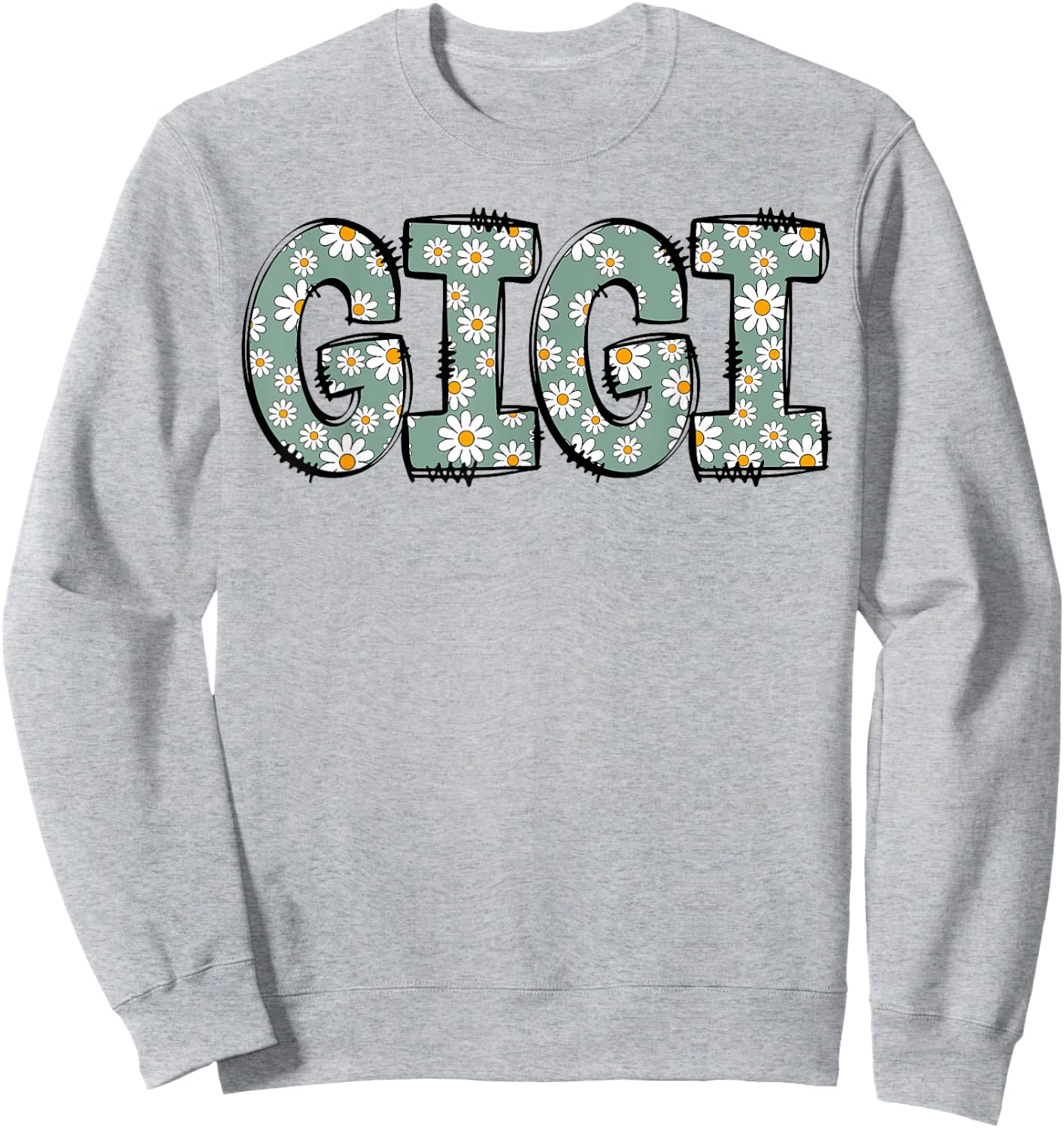 Retro Gigi Colorful Flowers Groovy Daisy Flower Sweatshirt - Sweatshirt | Ash