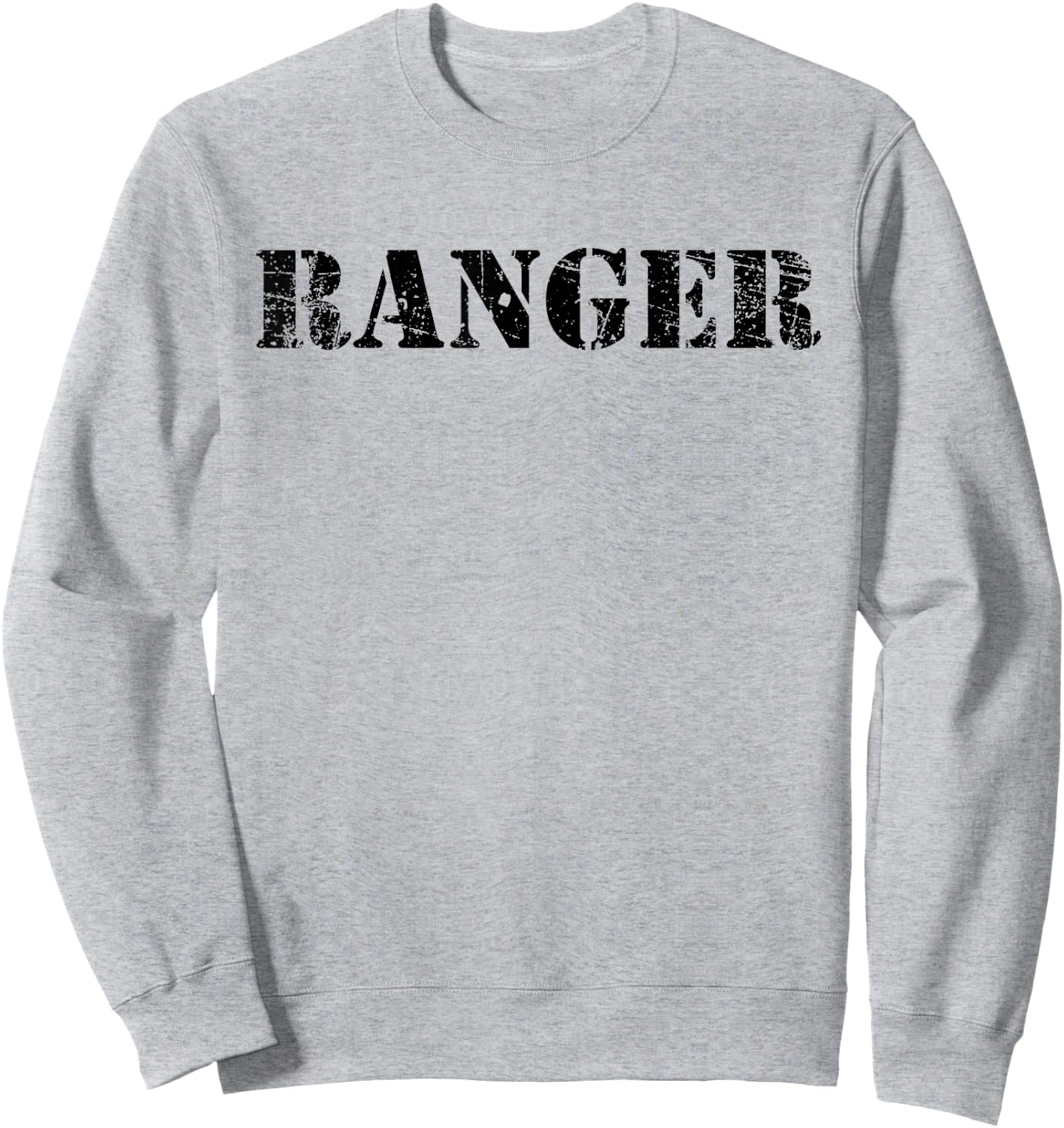 Vintage Ranger Classic Retro USA Military Distressed Sweatshirt - Sweatshirt | Ash