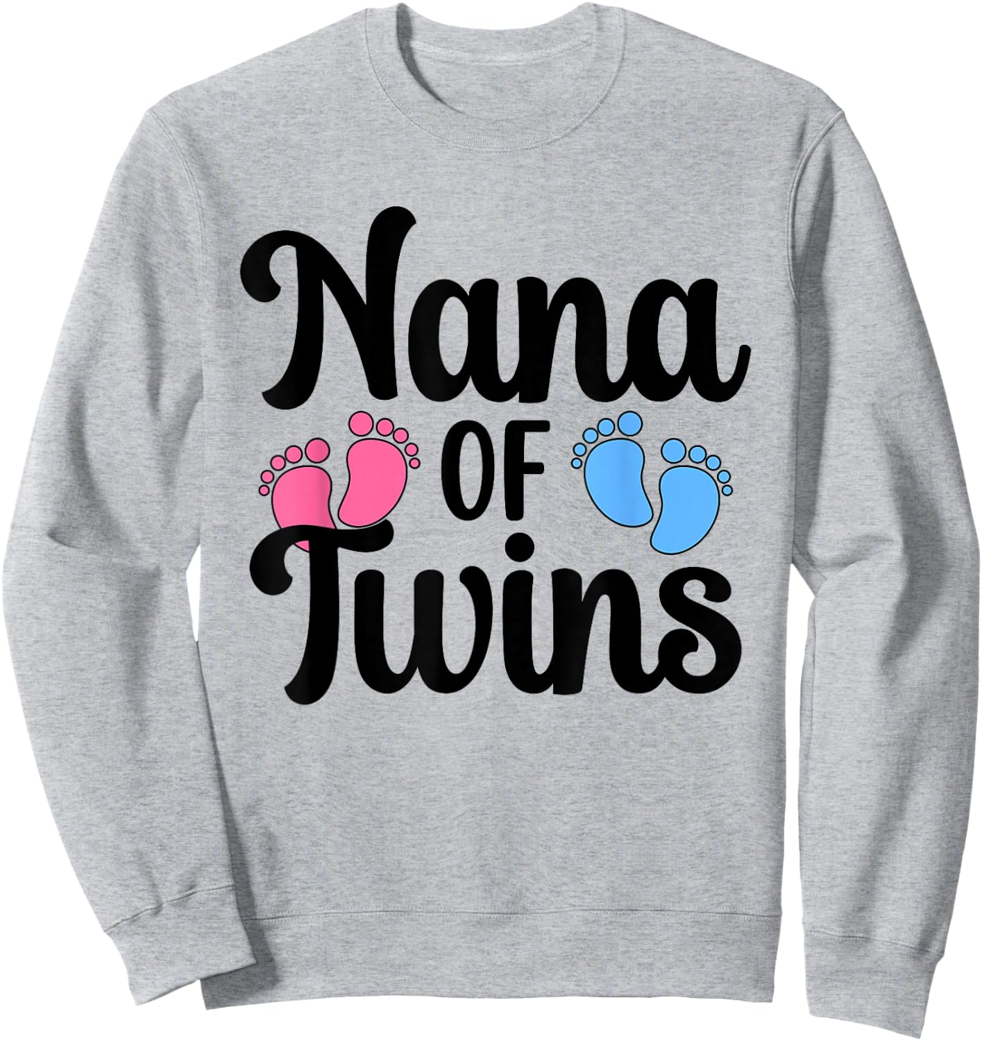 Nana Of Twins Proud Twin Nana Grandma Sweatshirt - Sweatshirt | Ash