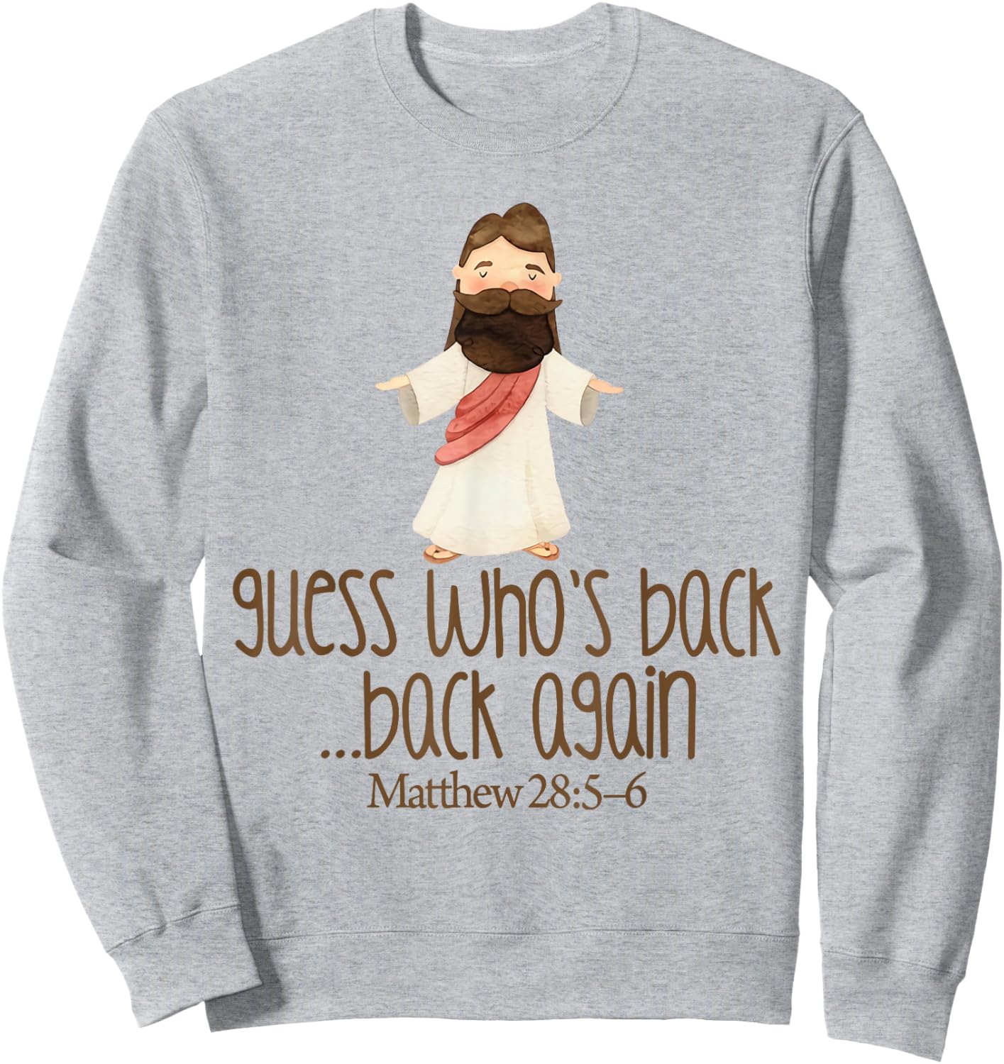 Guess Who's Back Funny Jesus Easter Christian kids toddler Sweatshirt - Sweatshirt | Ash