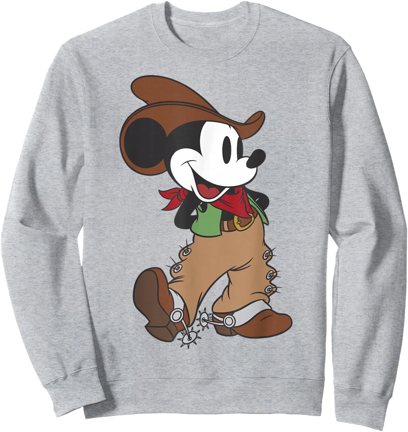 Disney Mickey Mouse Cowboy Outfit Small Sweatshirt - Sweatshirt | Ash