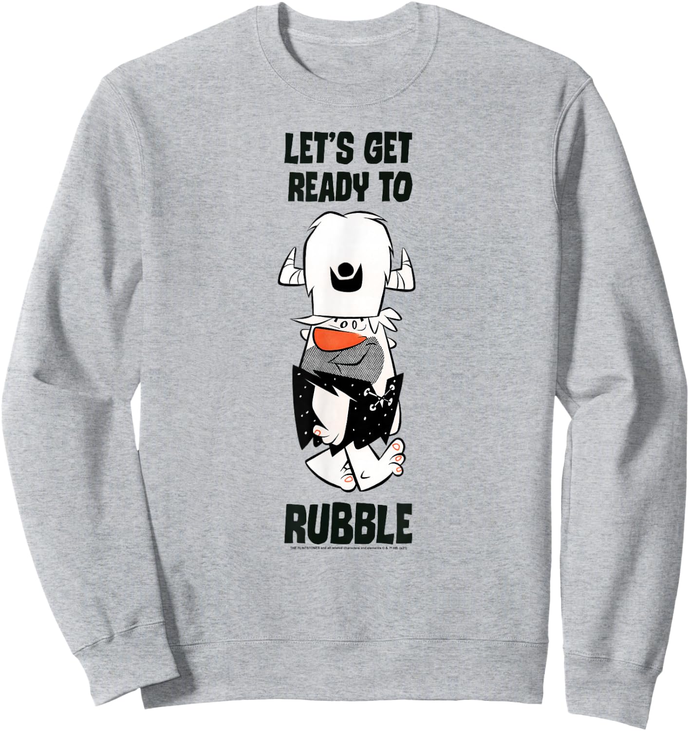 The Flintstones Barney Let's Get Ready to Rubble Sweatshirt - Sweatshirt | Ash