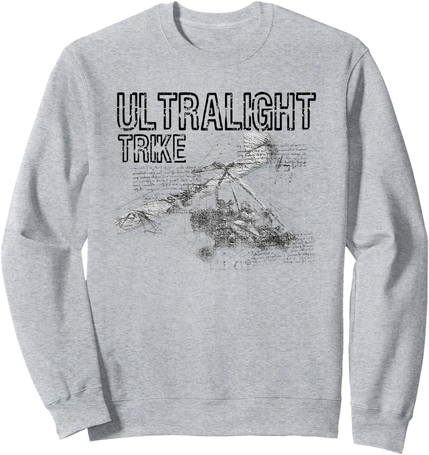 Ultralight Trike Aircraft Microlight Shirt Sweatshirt - Sweatshirt | Ash