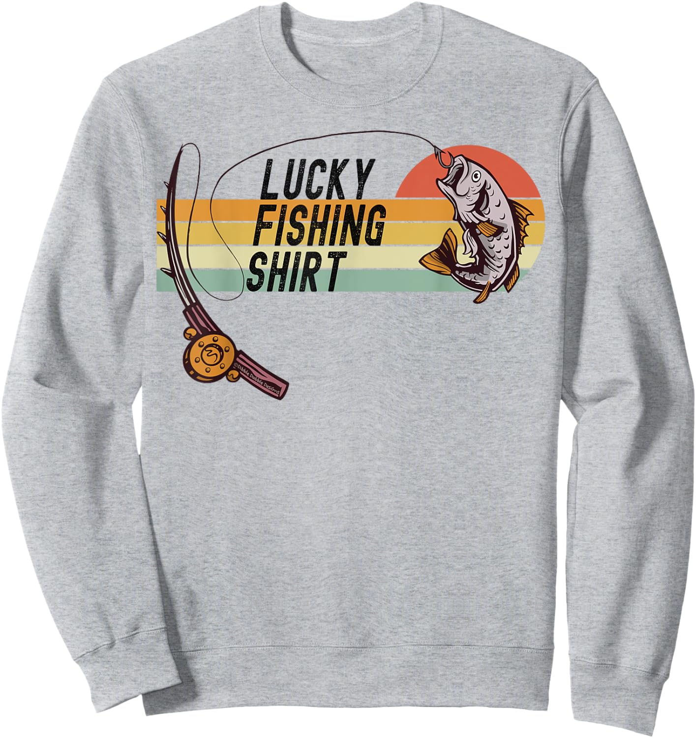 Funny Fisherman's Lucky Fishing Shirt Father's Day Sweatshirt - Sweatshirt | Ash