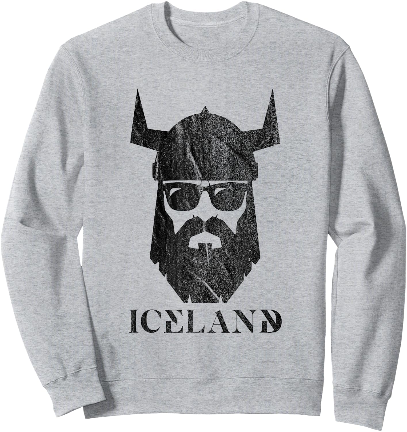 Iceland Shirt with Midnight Sun Viking Sweatshirt - Sweatshirt | Ash