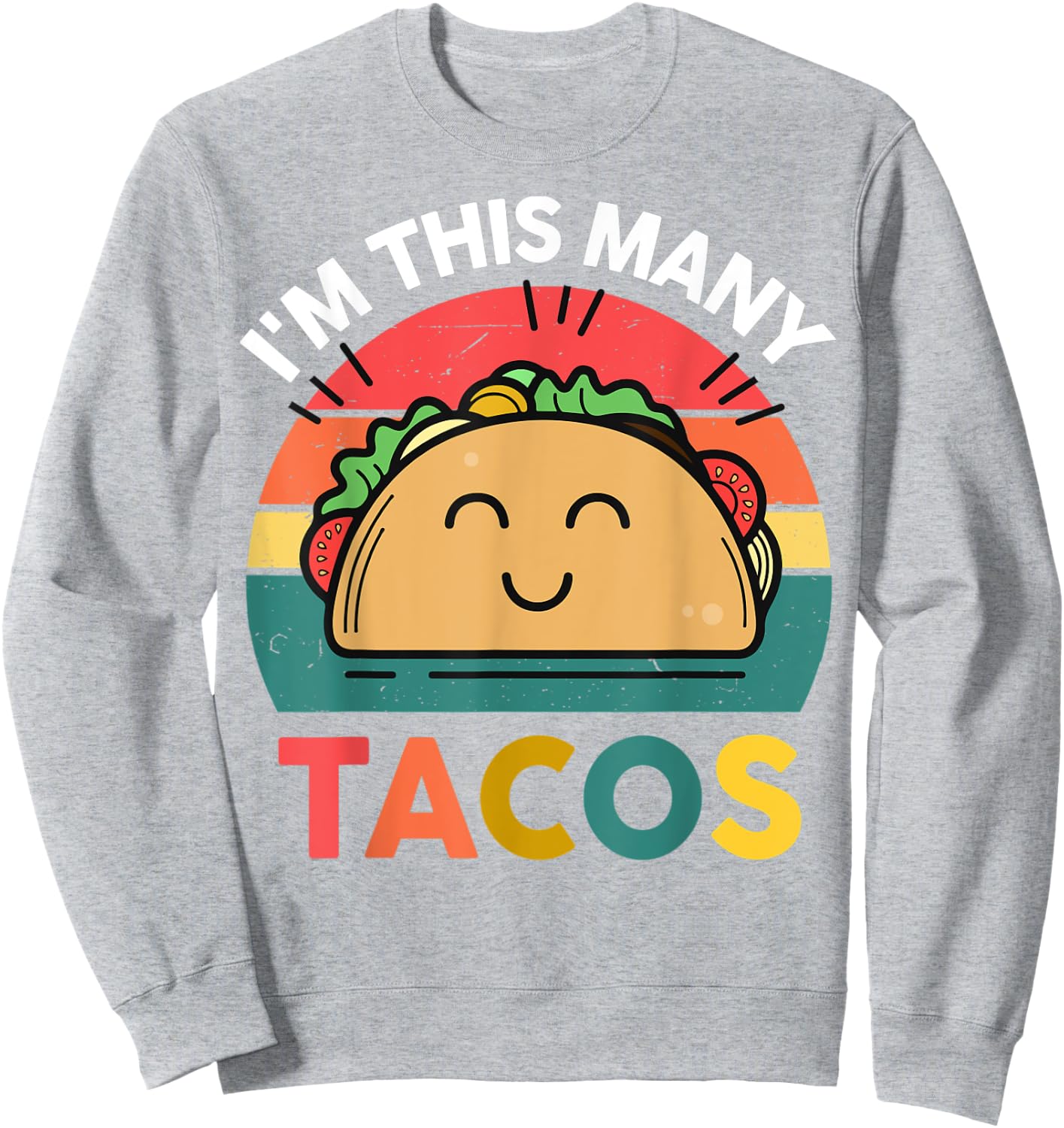 Cute Taco Shirt I'm This Many Tacos Twosday Birthday Party Sweatshirt - Sweatshirt | Ash