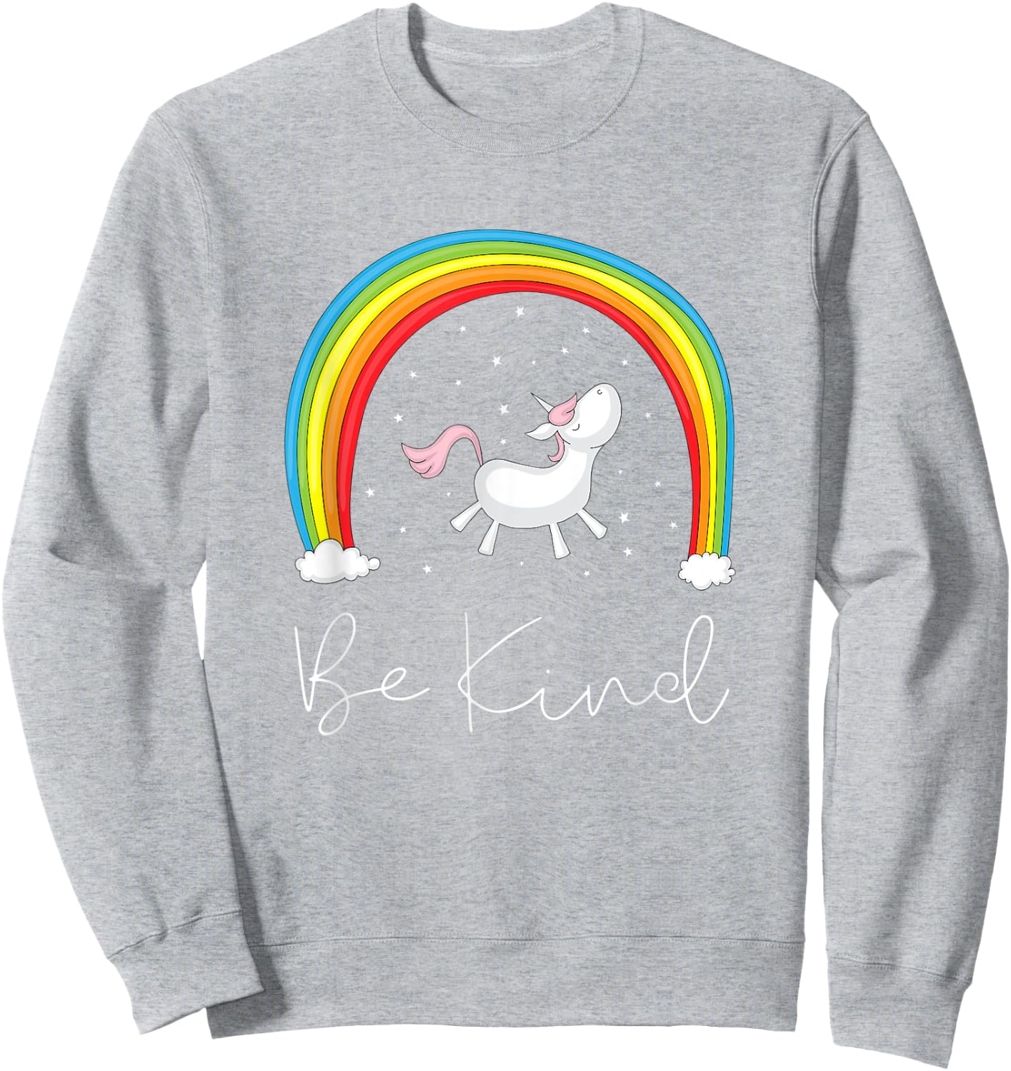 Be kind unicorn rainbow orange anti bullying Sweatshirt - Sweatshirt | Ash