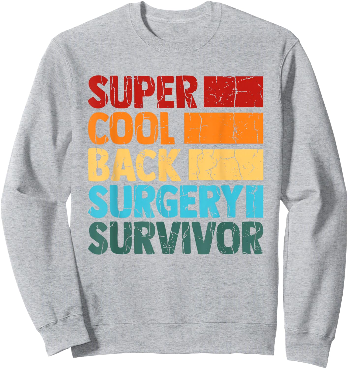 Back Surgery Survivor Funny Scoliosis Spinal Graphic Sweatshirt - Sweatshirt | Ash