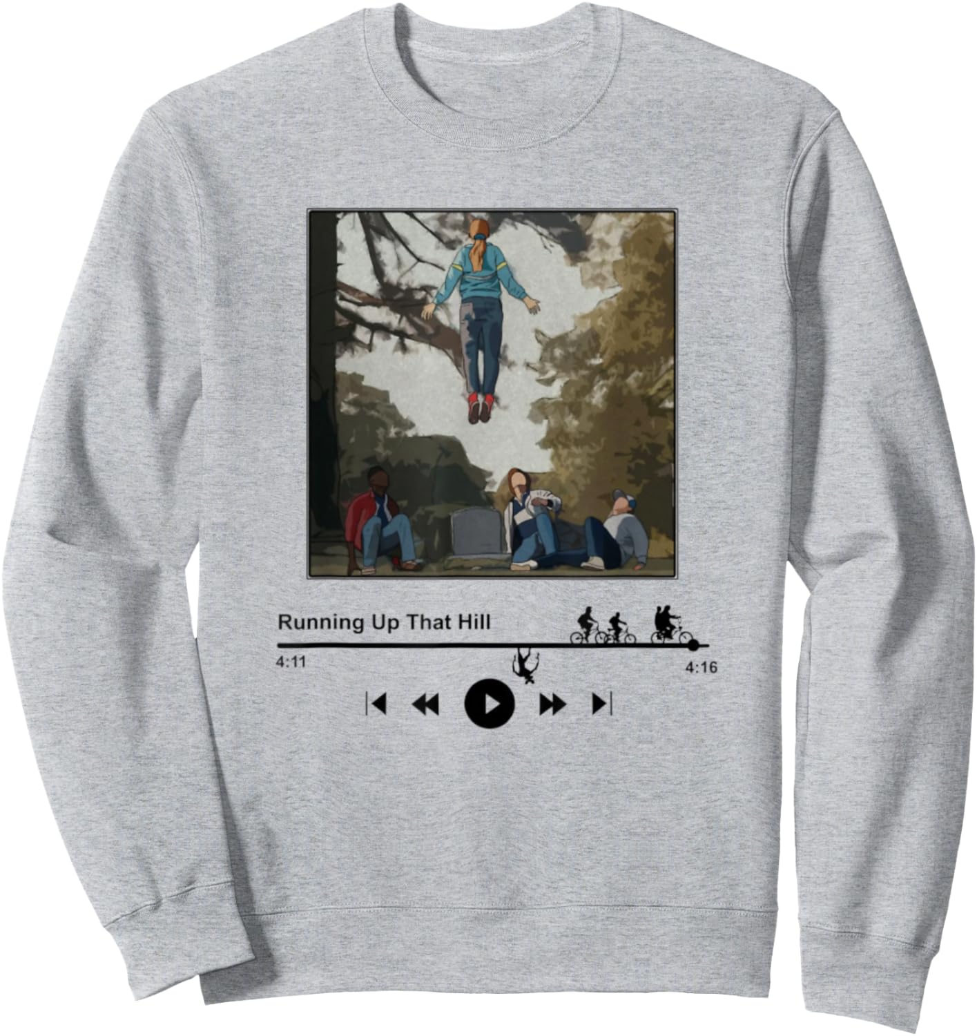 Running Up That Hill Sweatshirt - Sweatshirt | Ash