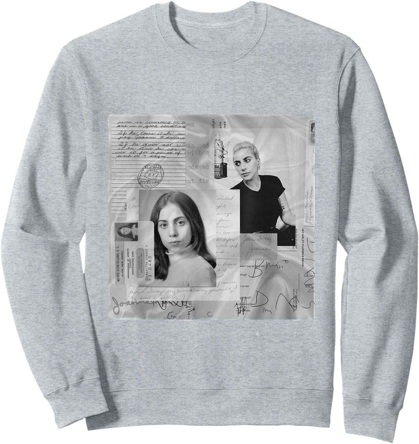 Lady Gaga Official Joanne White Photo Sweatshirt - Sweatshirt | Ash