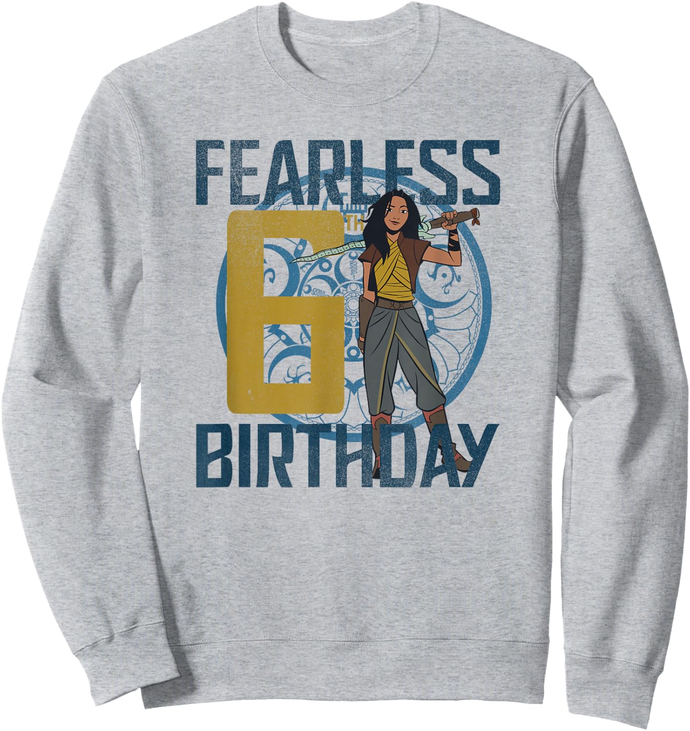 Disney Raya and the Last Dragon Birthday Fearless Sixth Sweatshirt - Sweatshirt | Ash