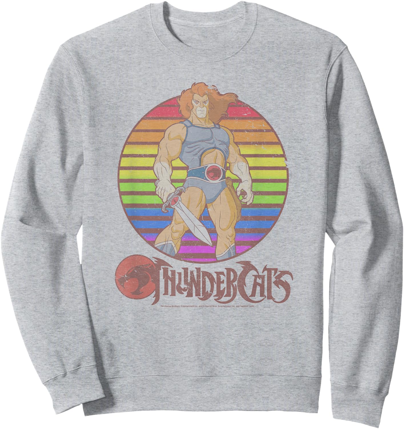 Thundercats Lion-O Rainbow Sunset Poster Sweatshirt - Sweatshirt | Ash