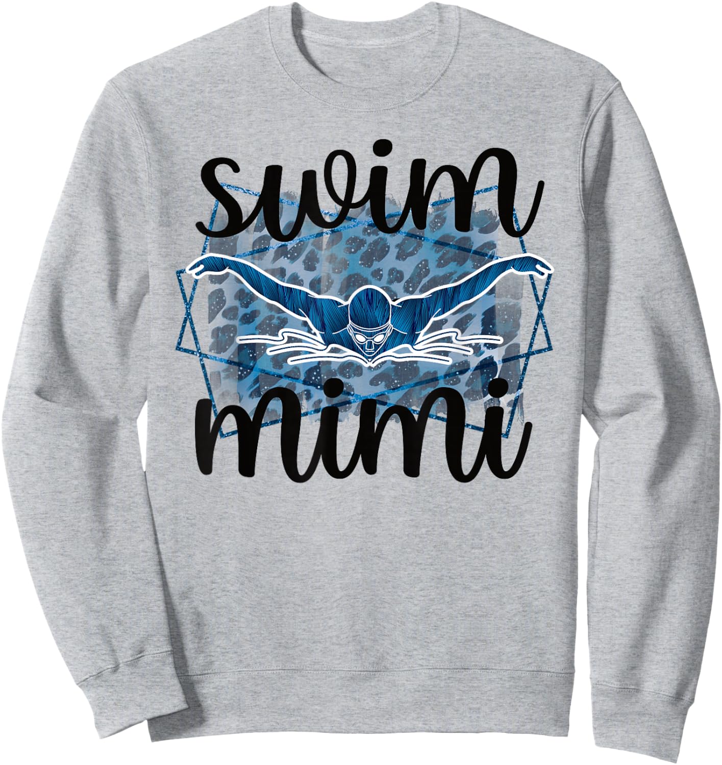 Proud Swim Mimi Of A Swimmer Mimi Grandma Sweatshirt - Sweatshirt | Ash