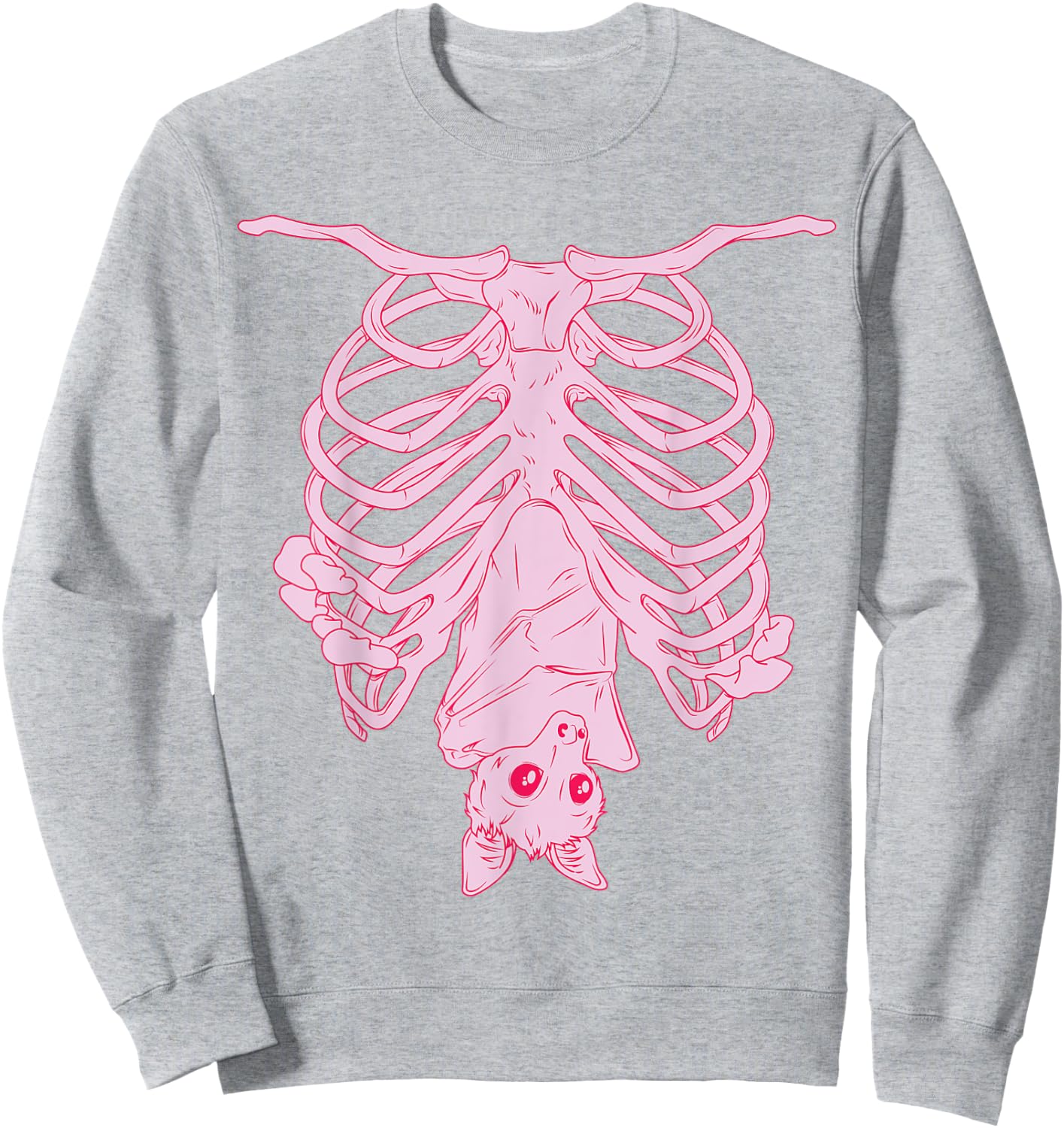 Nu Goth, Witchy Pastel Goth Aesthetic, Creepy Cute Bat Sweatshirt - Sweatshirt | Ash