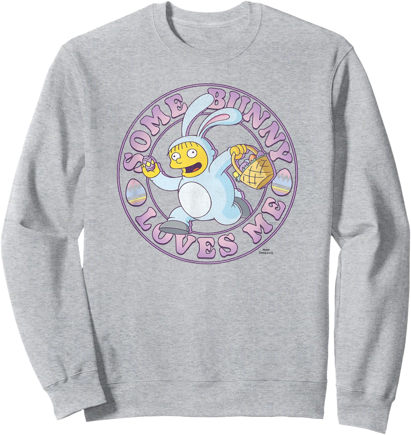 The Simpsons Easter Ralph Wiggum Some Bunny Loves Me Sweatshirt - Sweatshirt | Ash