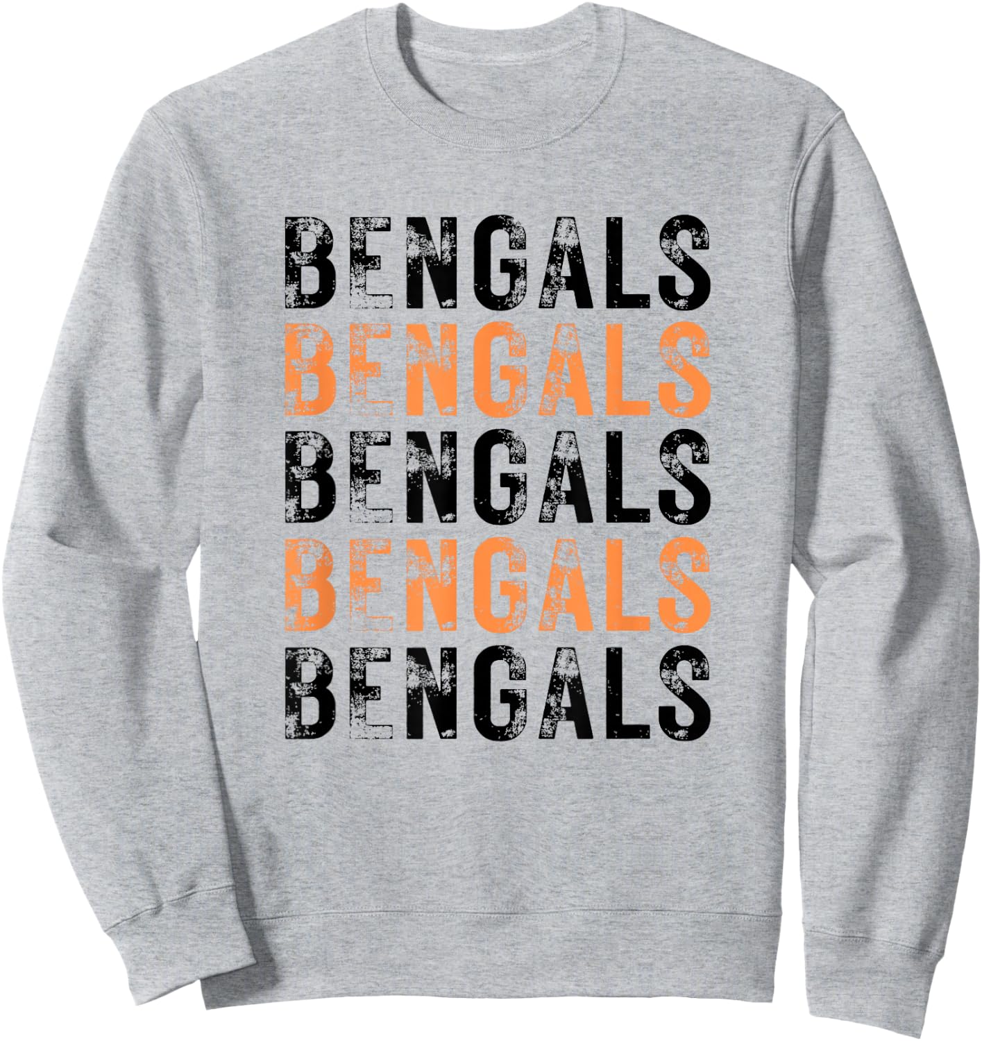 Distressed Bengals Sweatshirt - Sweatshirt | Ash