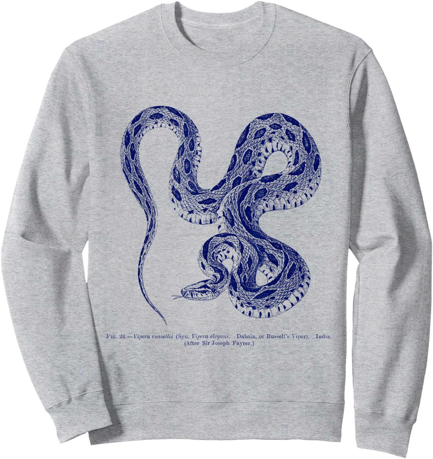 Vintage Ophiology Russell's Viper Snake Sweatshirt - Sweatshirt | Ash