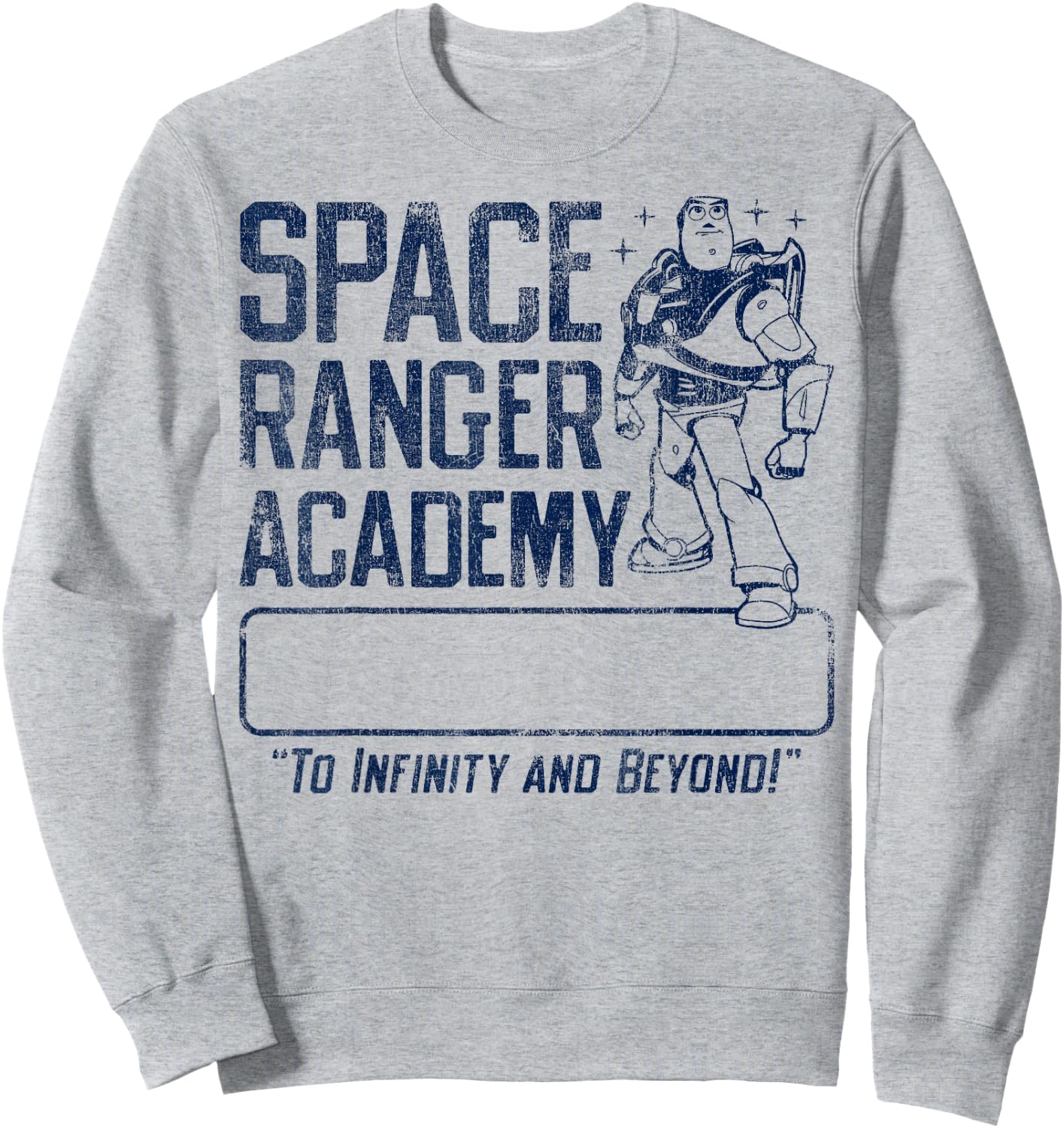 Disney Pixar Toy Story Buzz Lightyear Space Ranger Academy Sweatshirt - Sweatshirt | Ash