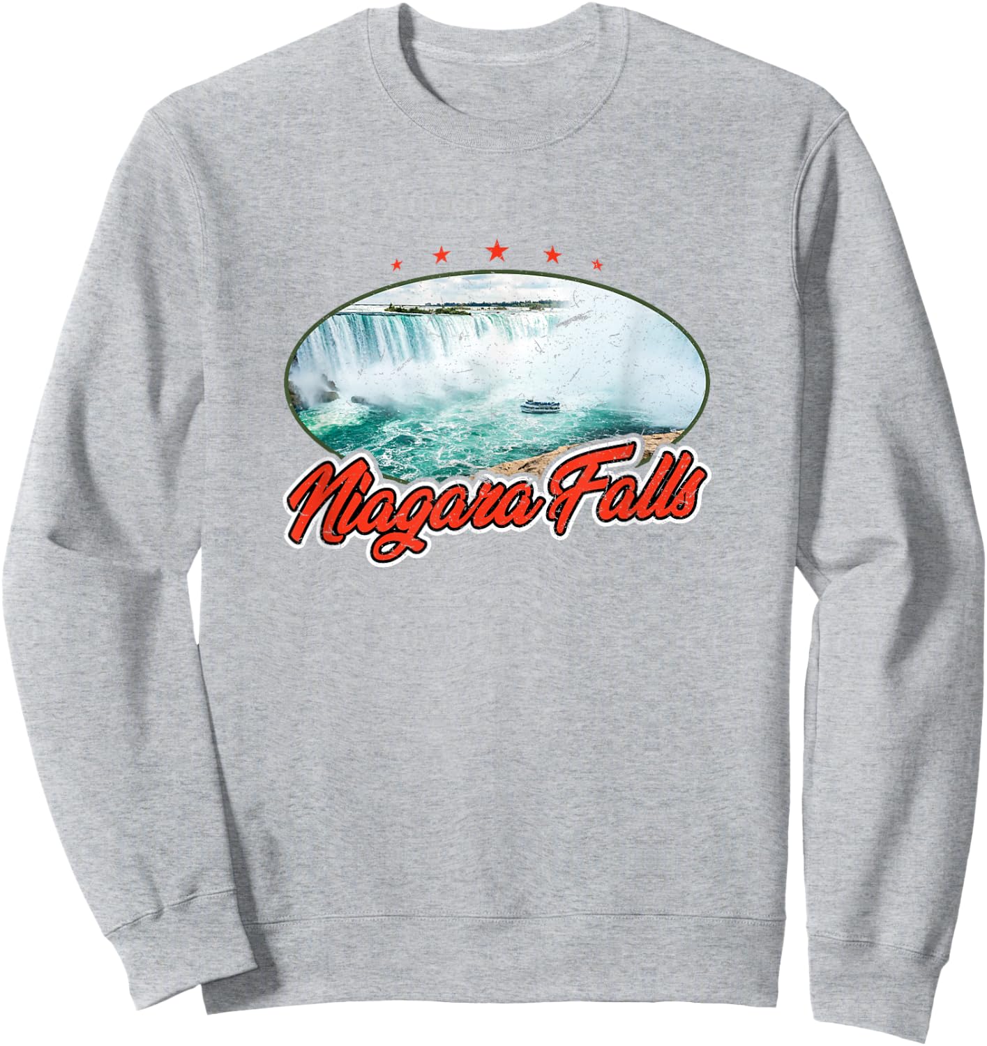 Niagara Falls Phototext Sweatshirt - Sweatshirt | Ash